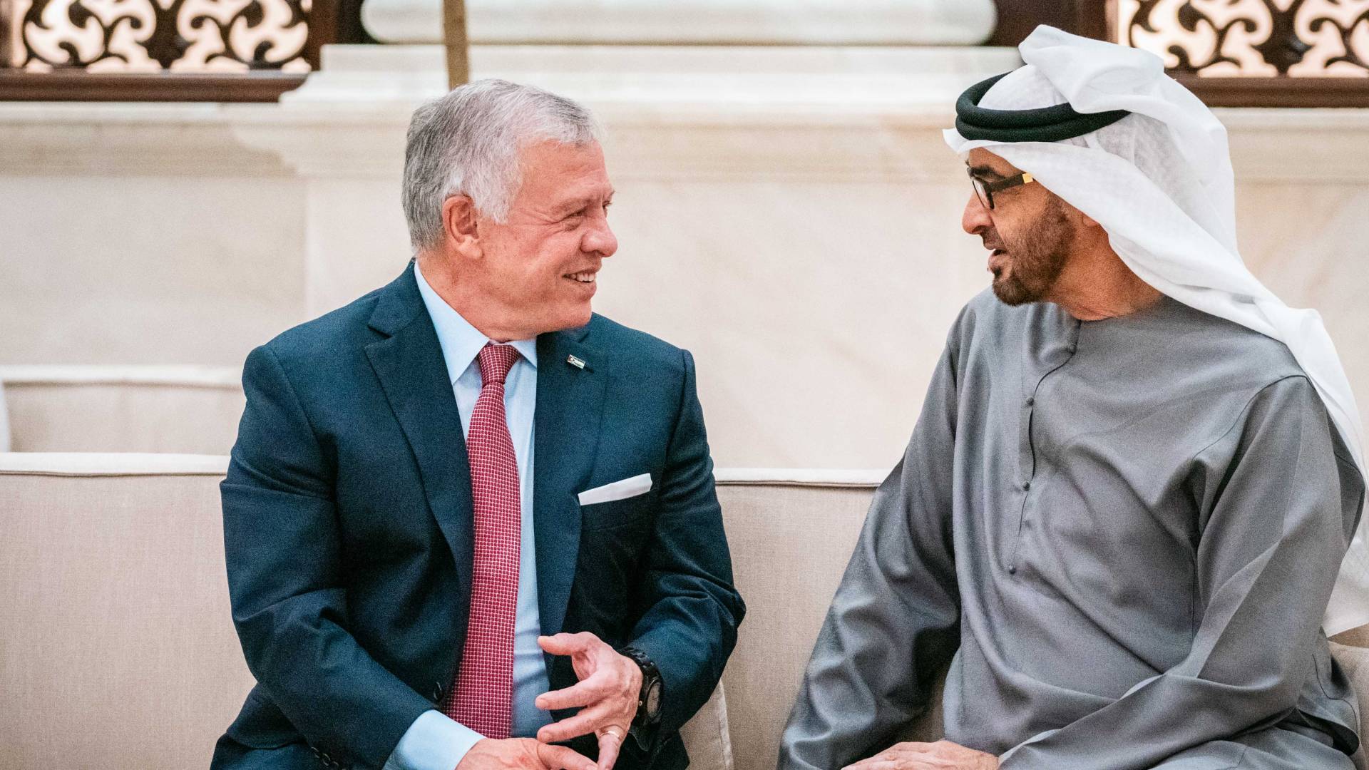 جلالة الملك عبدالله الثاني ورئيس دولة الإمارات