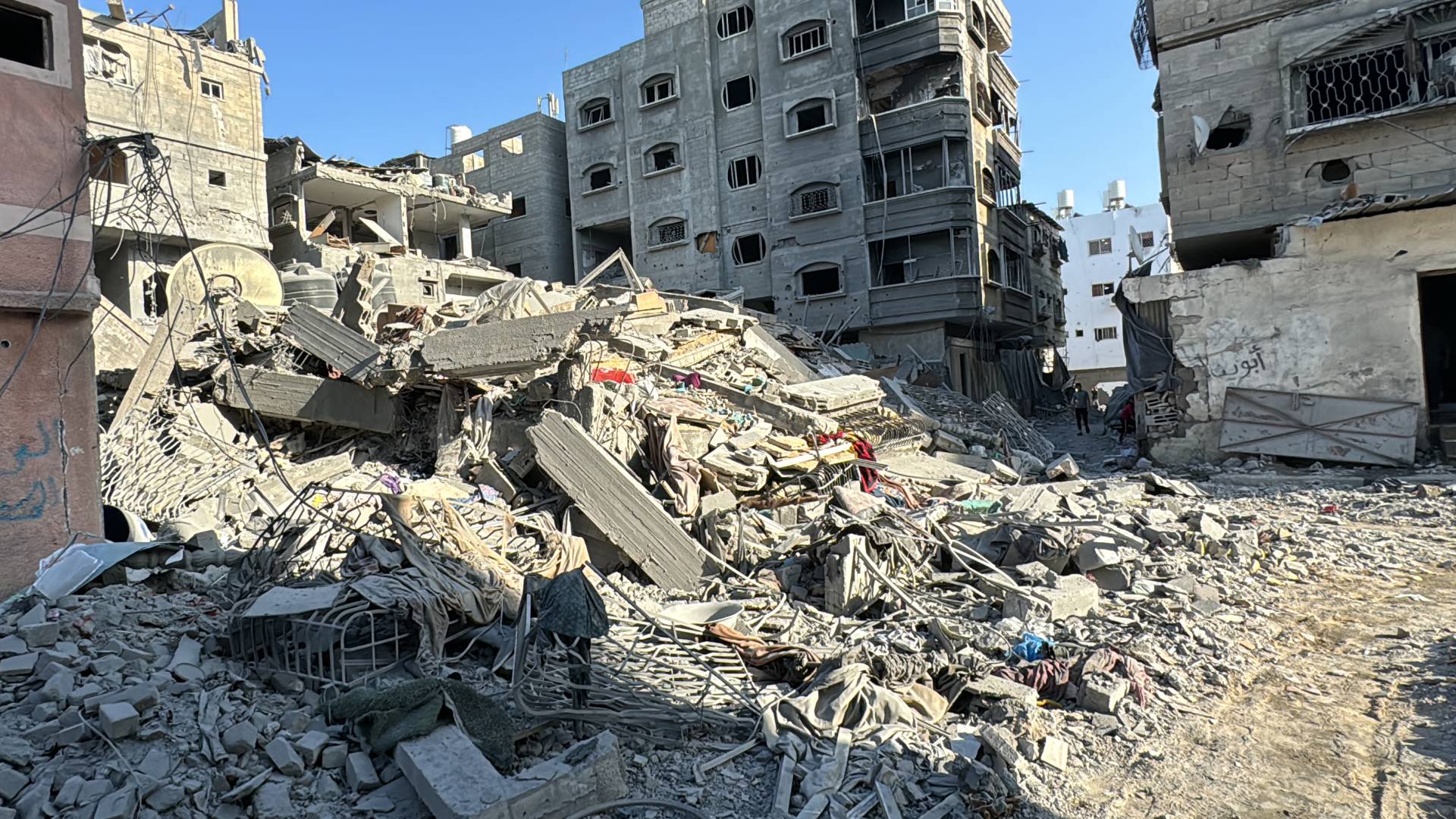 صورة تظهر الدمار في بيت لاهيا شمال قطاع غزة