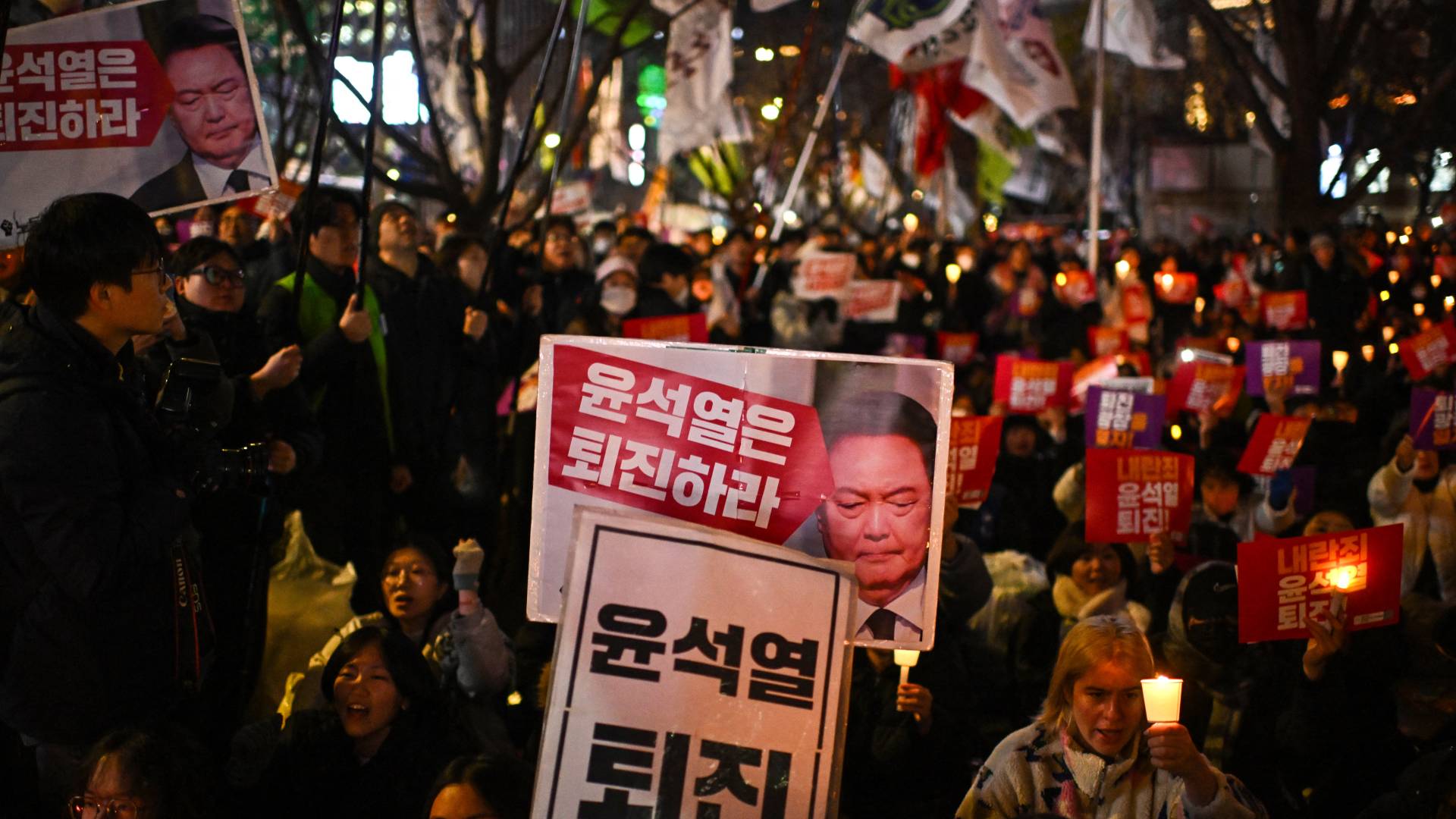 مظاهرات في كوريا الجنوبية