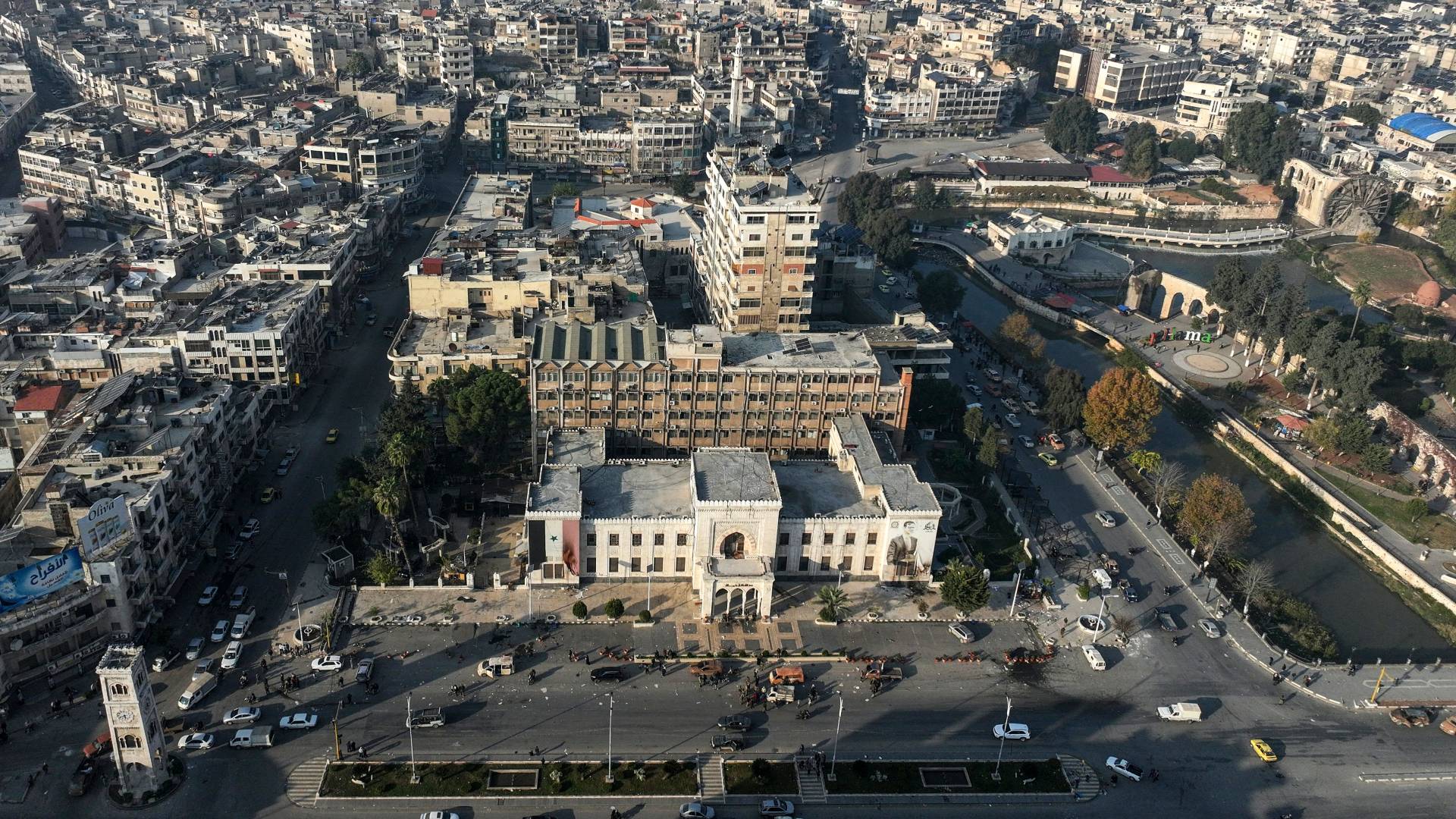 لقطة عامة لمدينة حماة في سوريا
