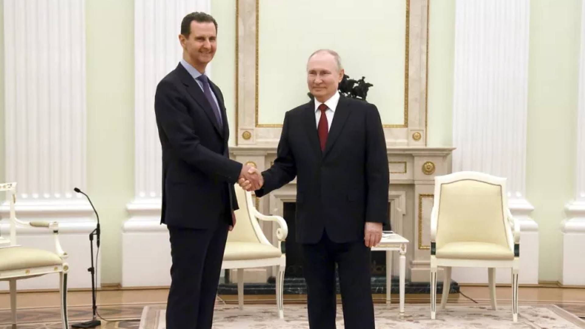 الرئيس الروسي فلاديمير بوتين مع الرئيس السوري المخلوع بشار الأسد