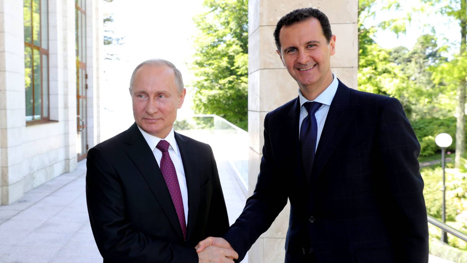 بشار الأسد والرئيس الروسي فلاديمير بوتين
