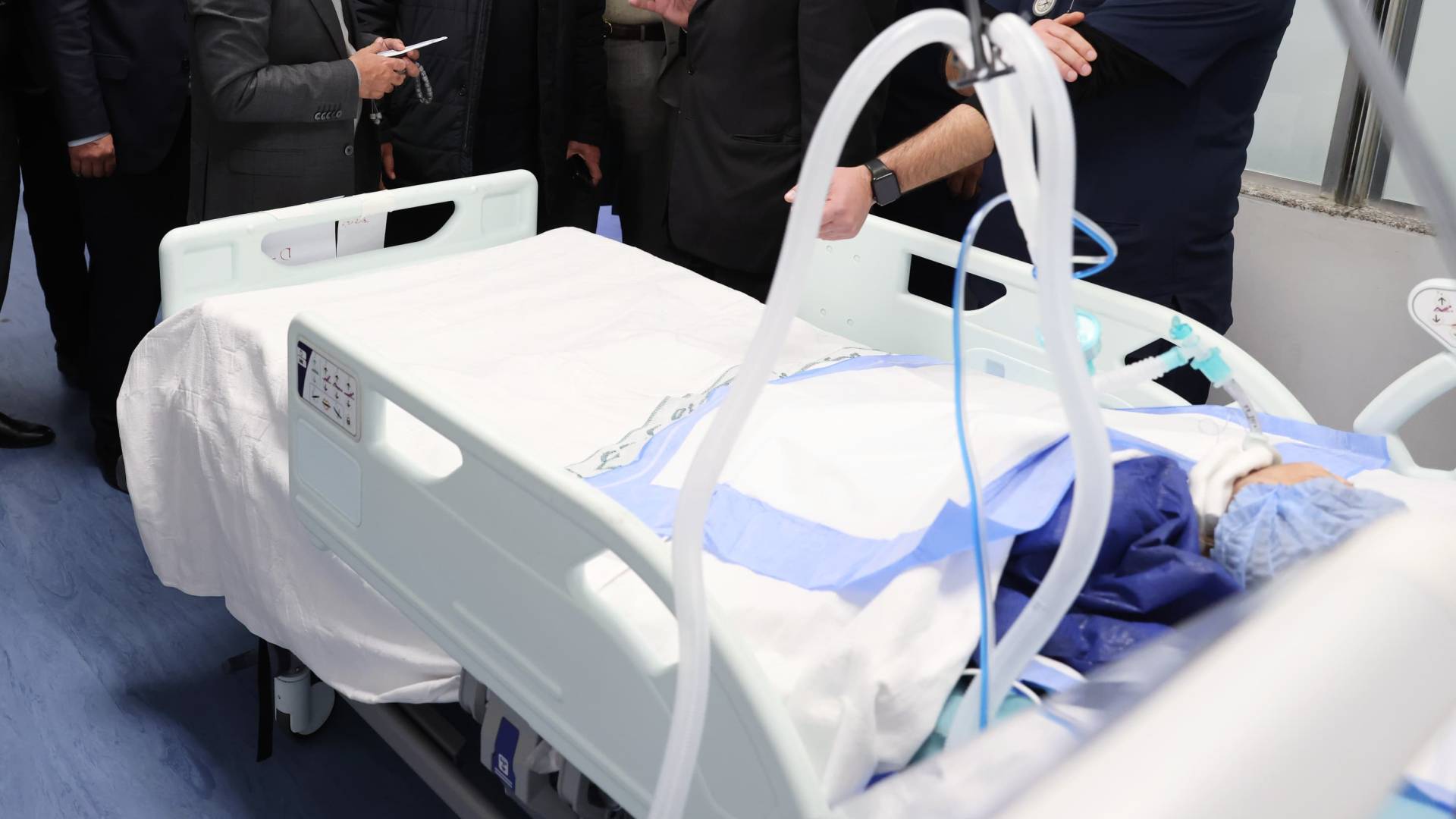 إحدى الإصابات من جراء الحريق