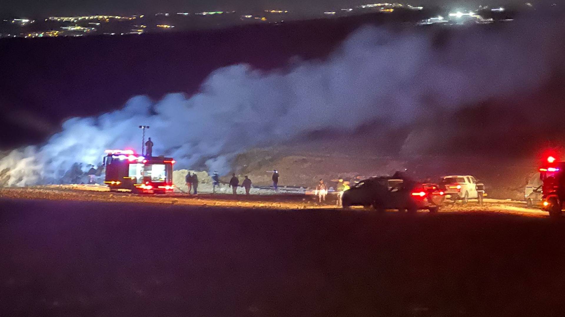 السيطرة على حريق أشتال مشبعة بالكبريت في اربد