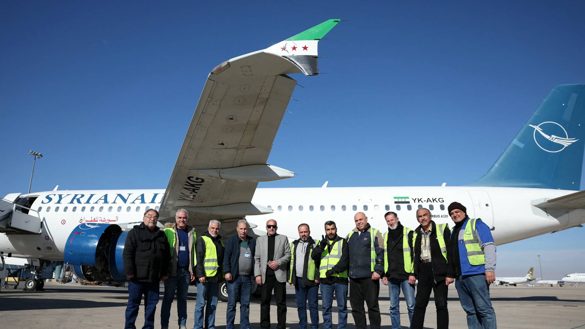 طائرة في مطار دمشق