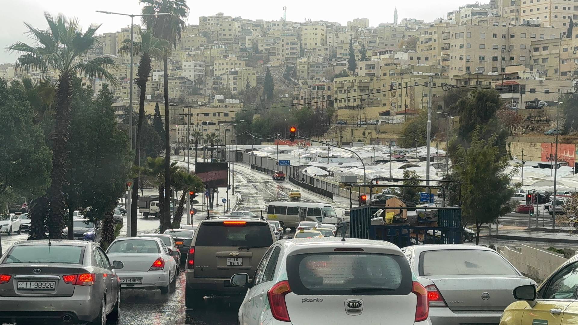 أجواء ماطرة في الأردن