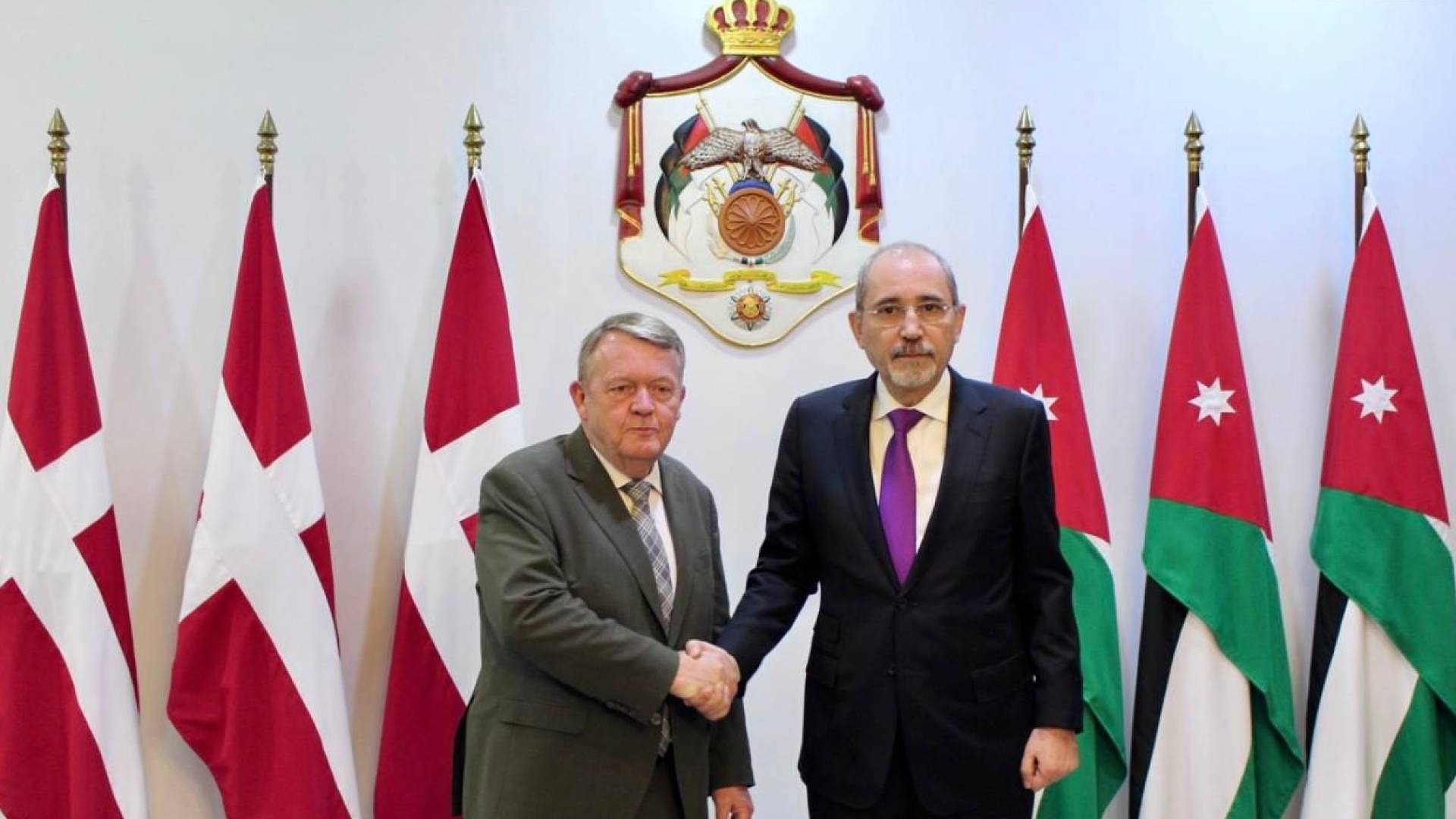 وزير الخارجية أيمن الصفدي ونظيره الدنماركي