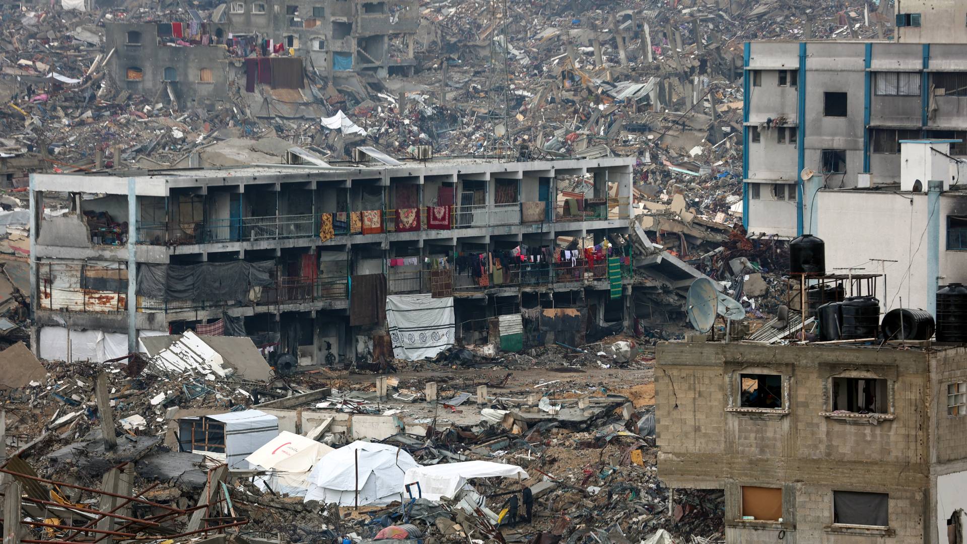 مدرسة تابعة للاونروا في قطاع غزة