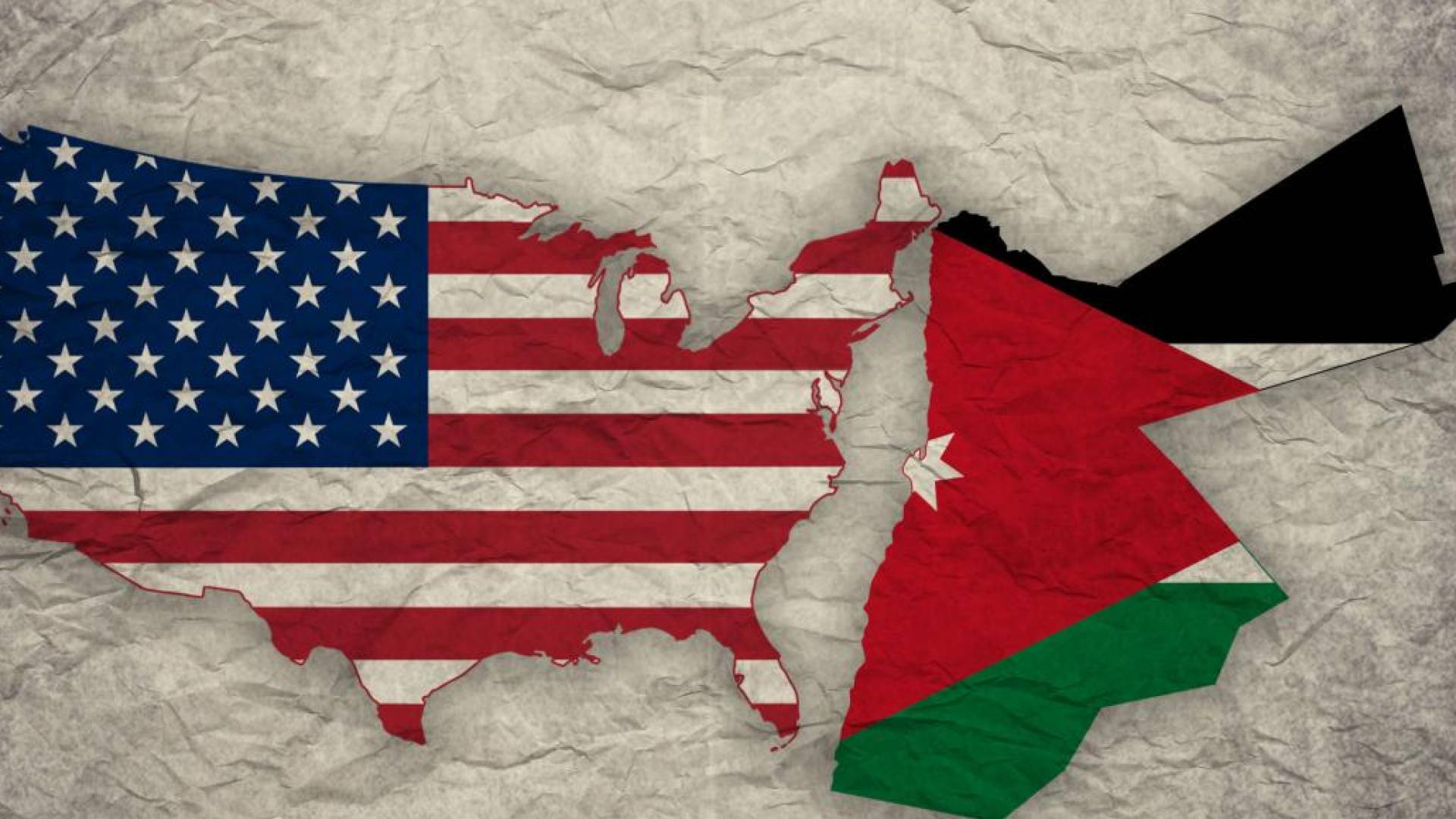 خريطة الأردن والولايات المتحدة الأمريكية