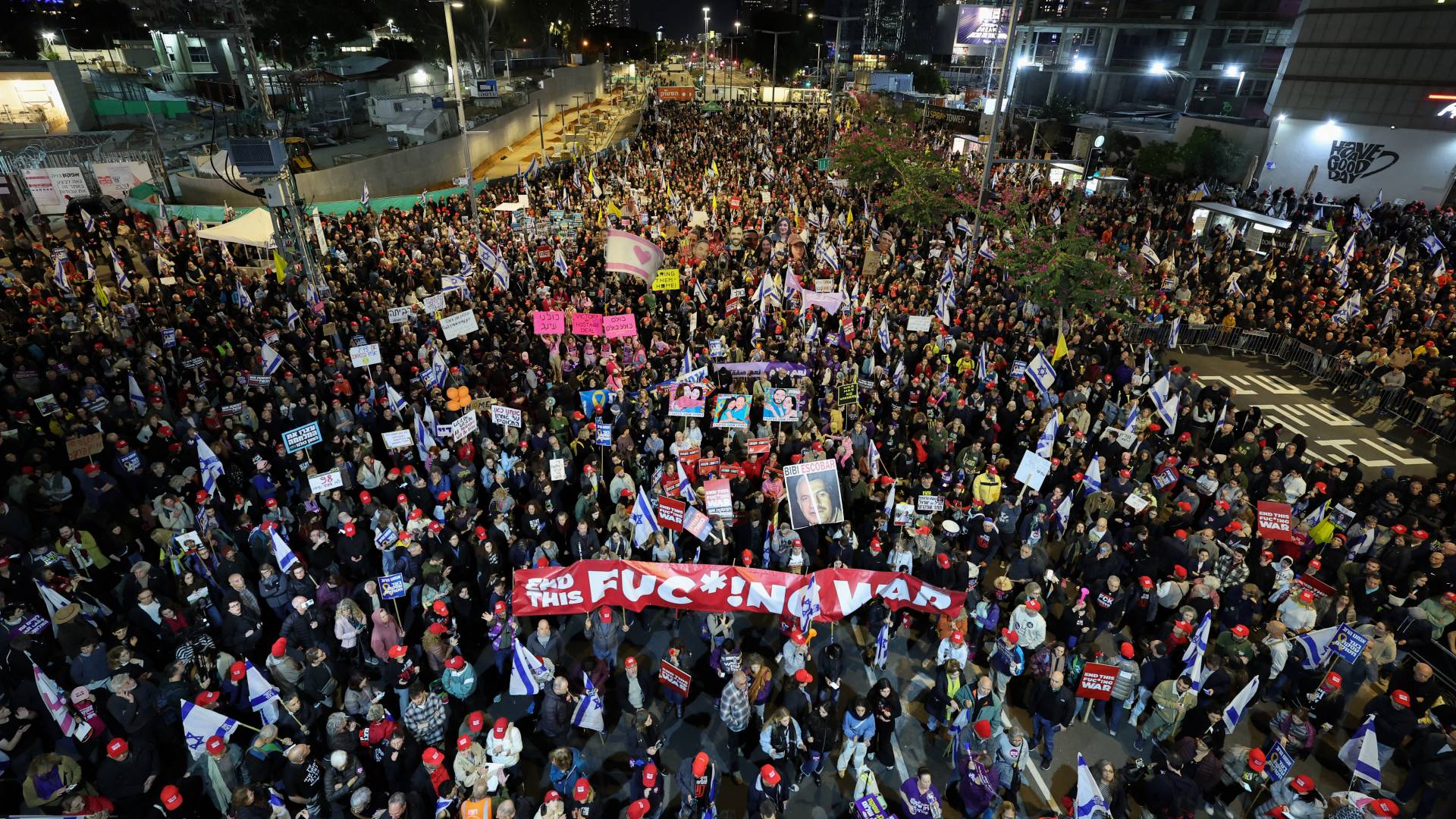 مظاهرة حاشدة في تل أبيب