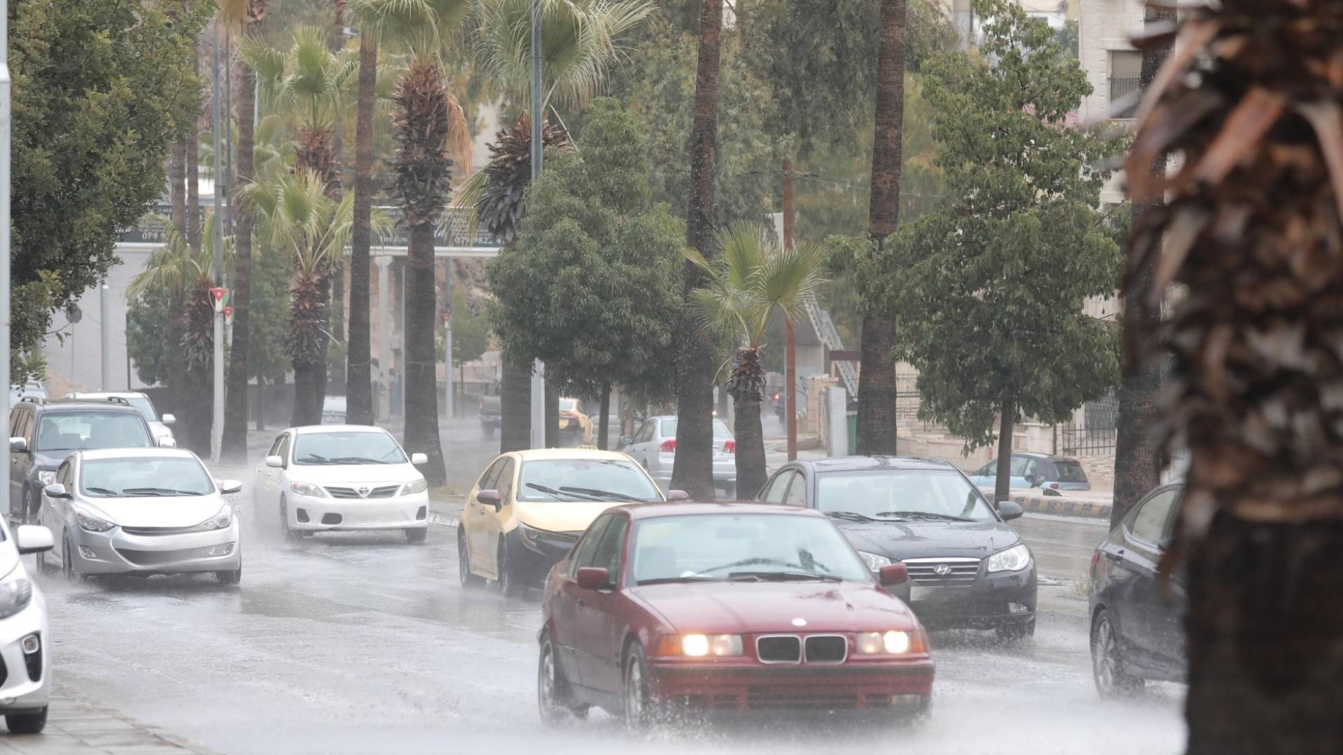 تساقط الأمطار في الأردن