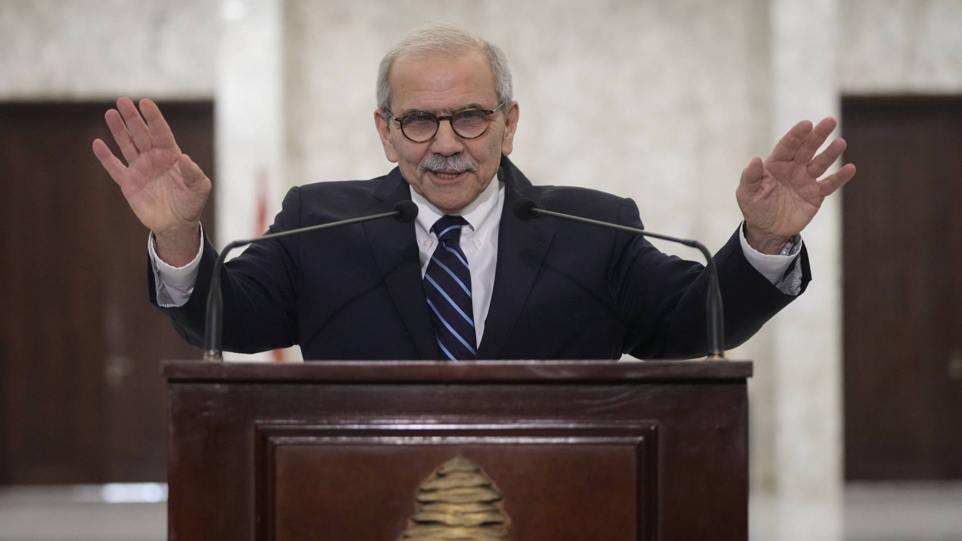 الرئيس المكلف بتشكيل الحكومة اللبنانية نواف سلام