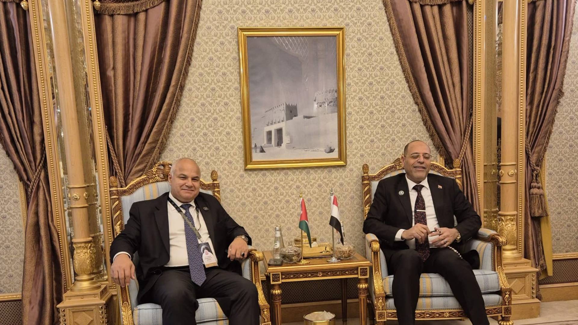 وزير العمل الاردني مع نظيره المصري