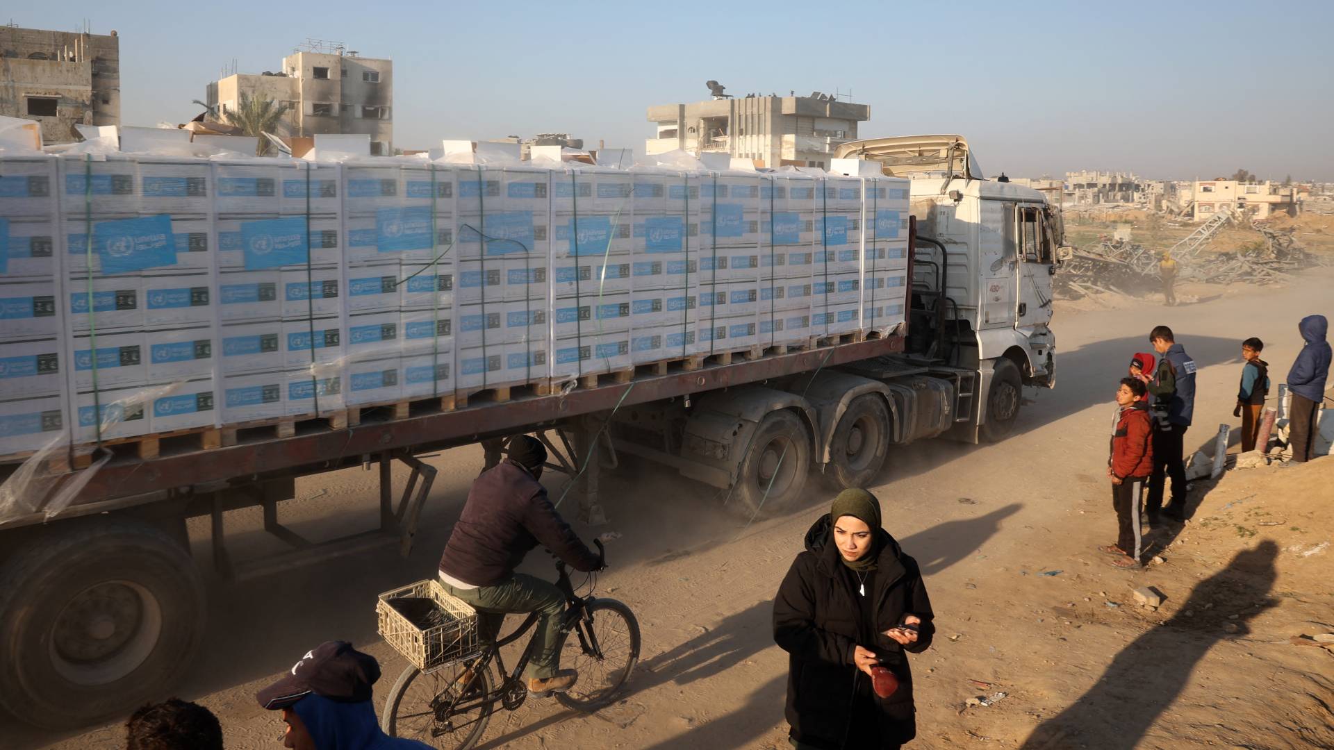 شاحنة مساعدات في غزة "أرشيفية"