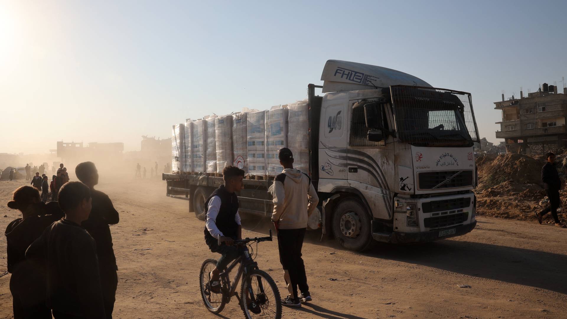 شاحنة مساعدات في قطاع غزة