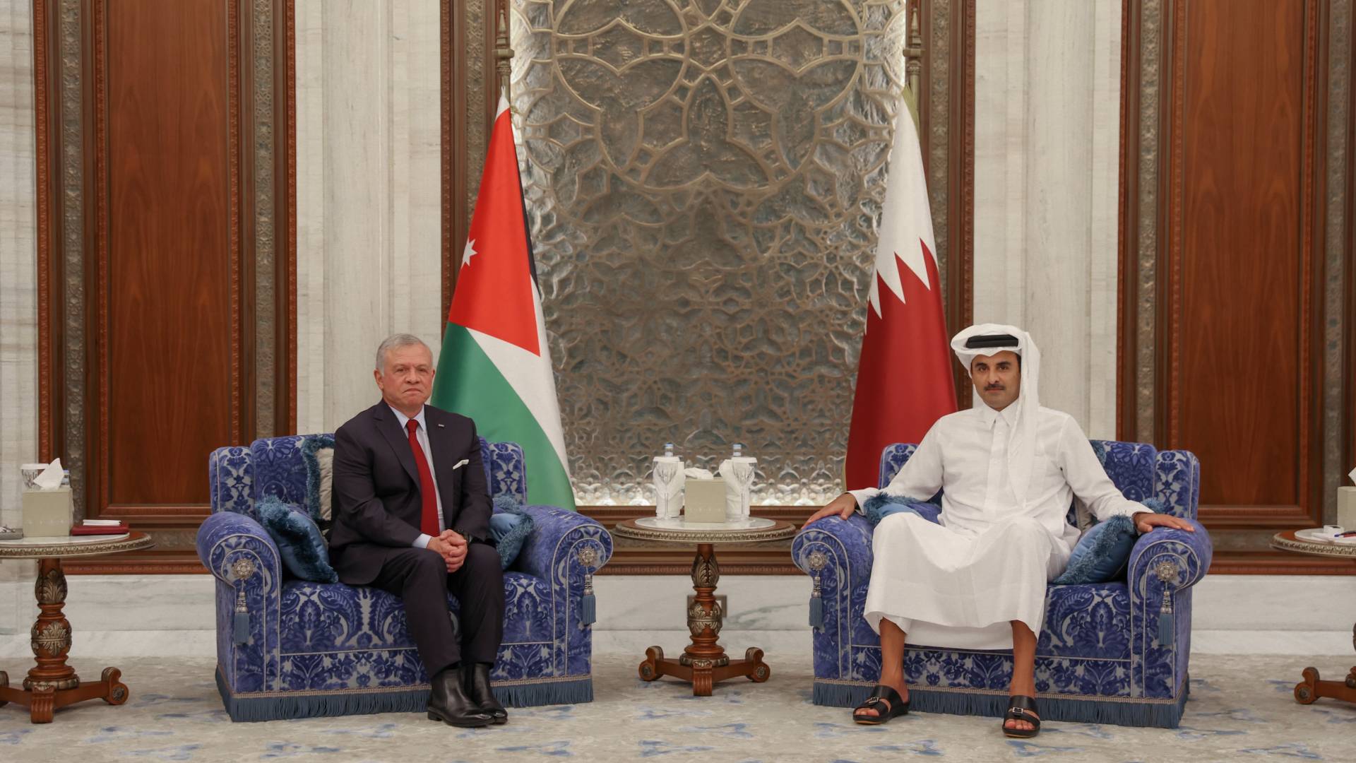 جلالة الملك عبدالله الثاني وامير قطر