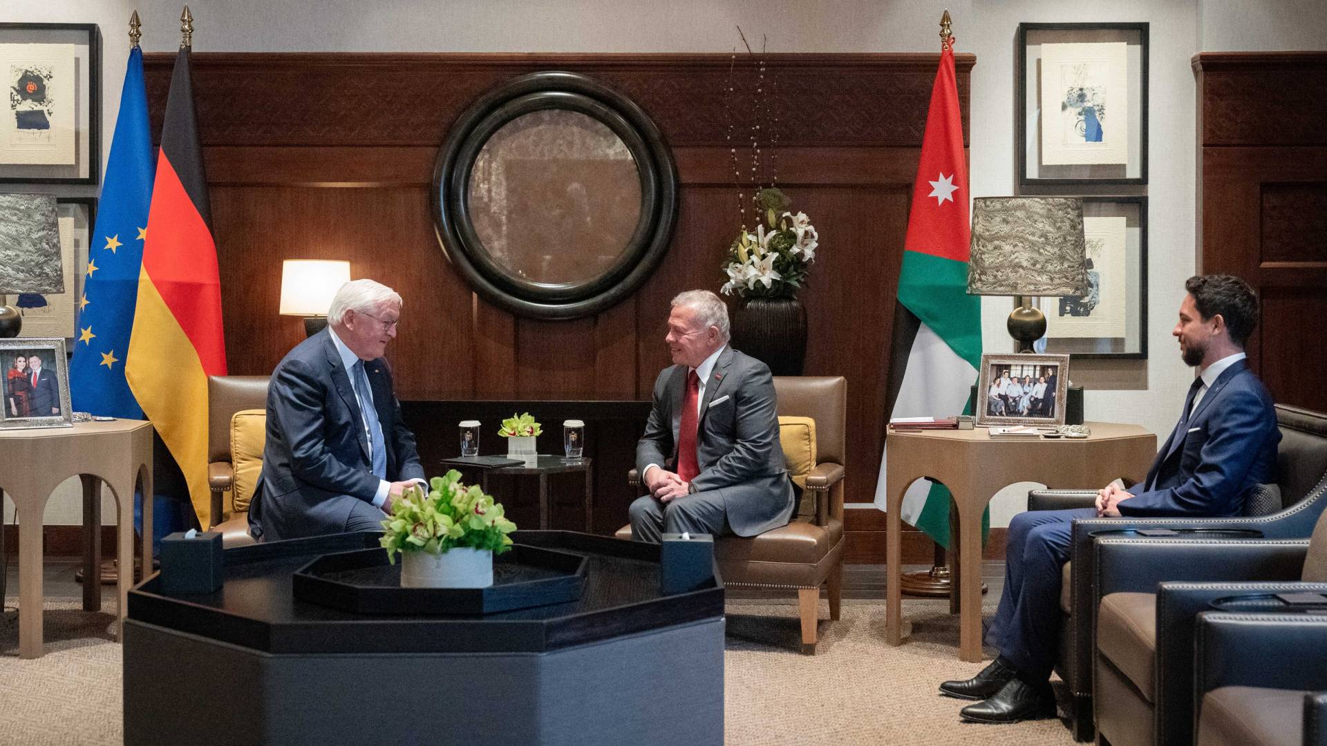 الملك يجري مباحثات مع الرئيس الألماني في عمان