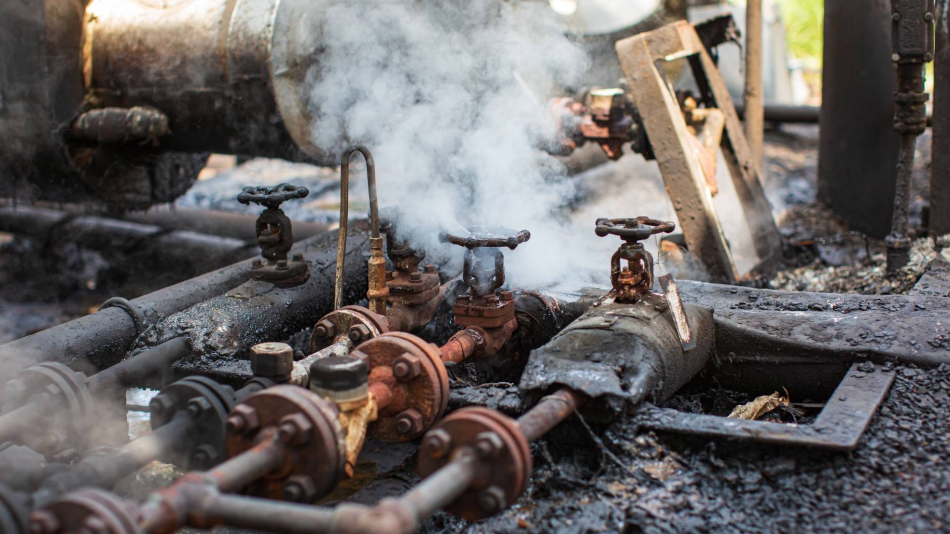 صورة تظهر تسرب غازات