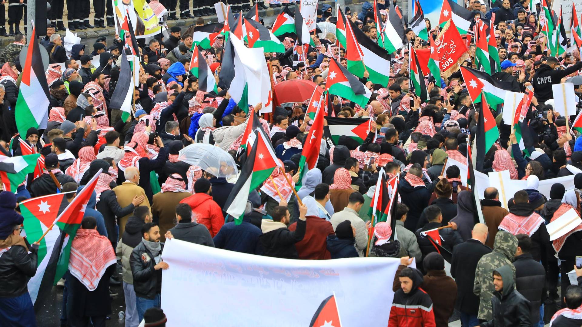 مسيرة داعمة لجلالة الملك والموقف الأردني ضد التهجير "أرشيفية"