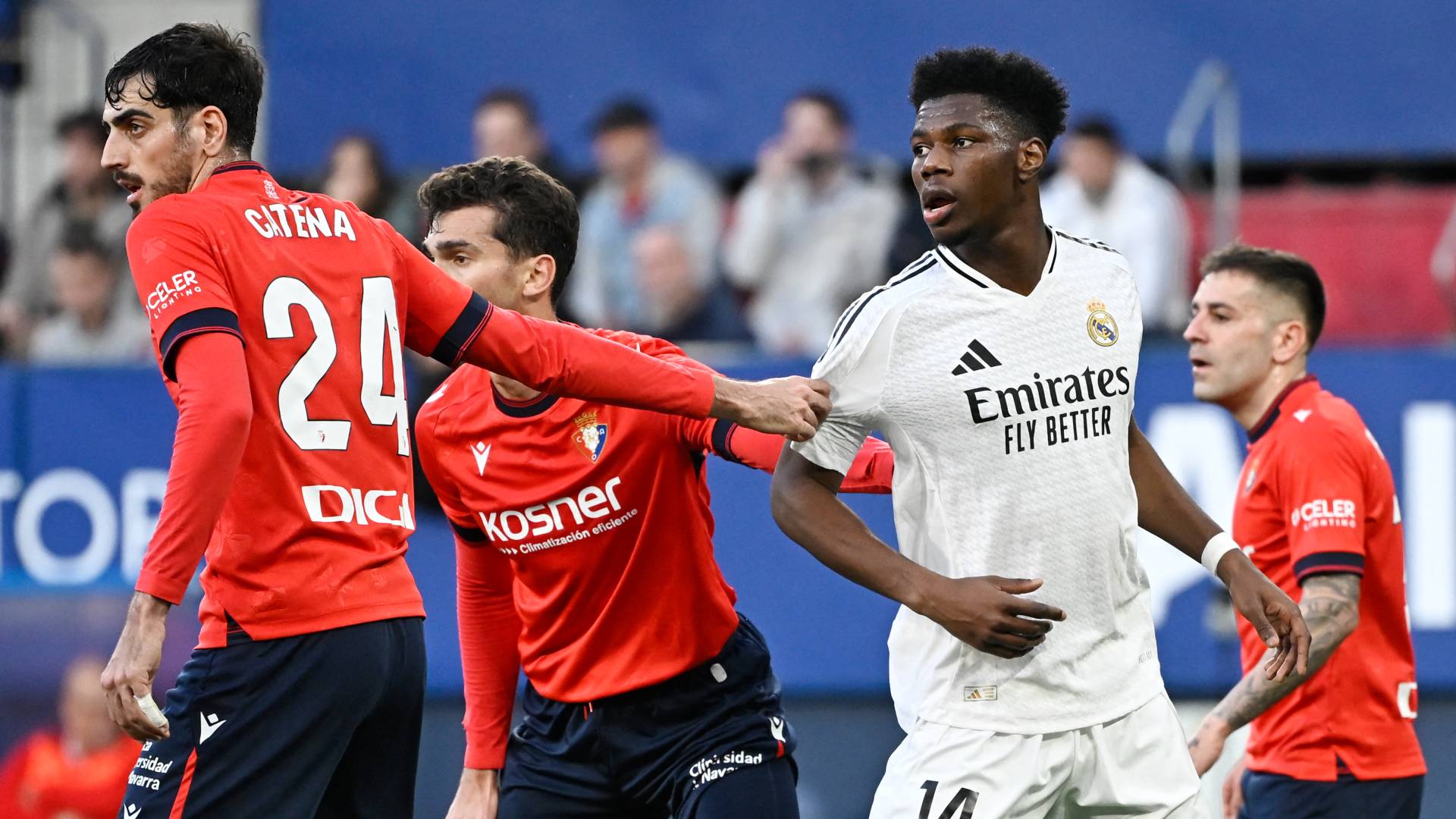 خلال مباراة ريال مدرير وأوساسونا