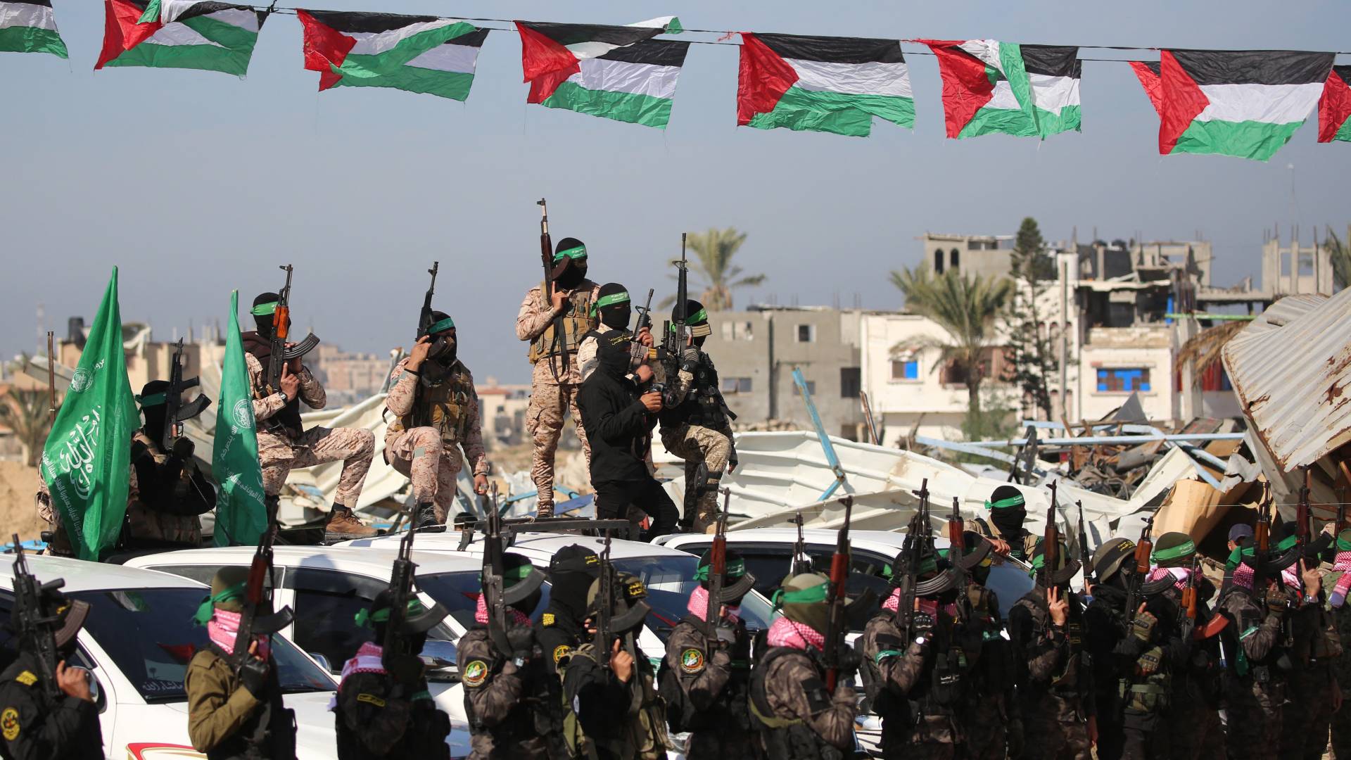 عناصر من المقاومة الفلسطينية في غزة