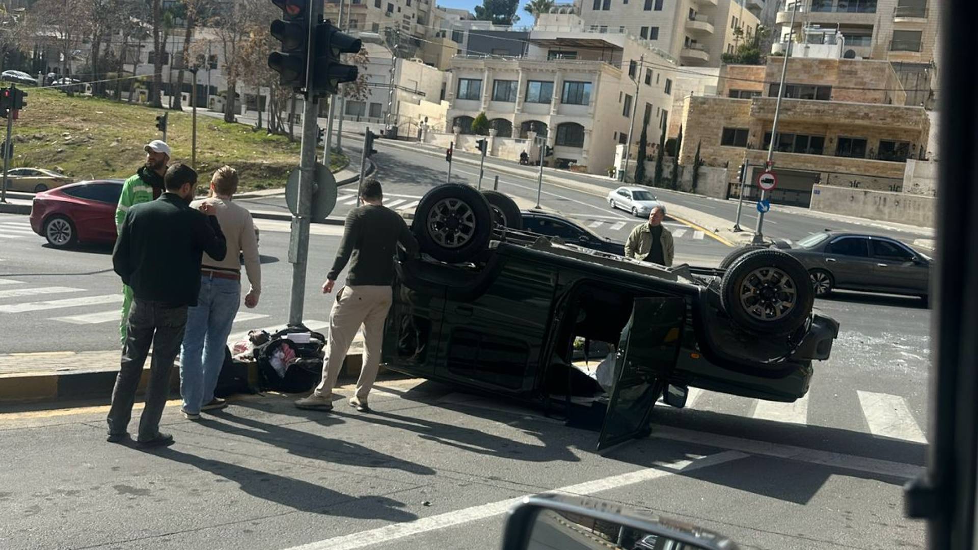 انقلاب مركبة بمنطقة وادي عبدون