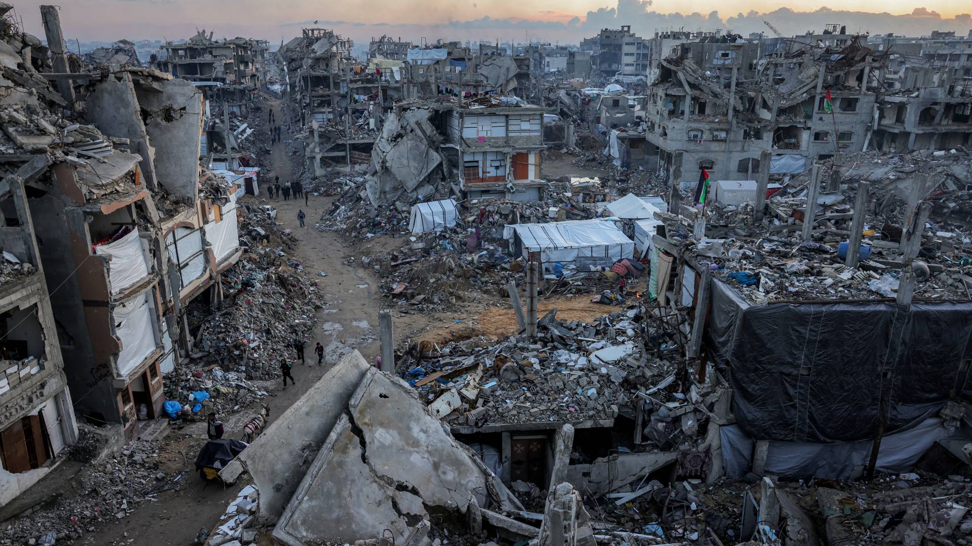 جانب من الدمار الذي خلفه الاحتلال في قطاع غزة