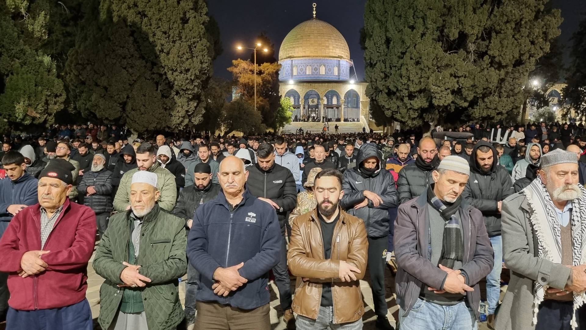 صلاة التروايح في المسجد الأقصى