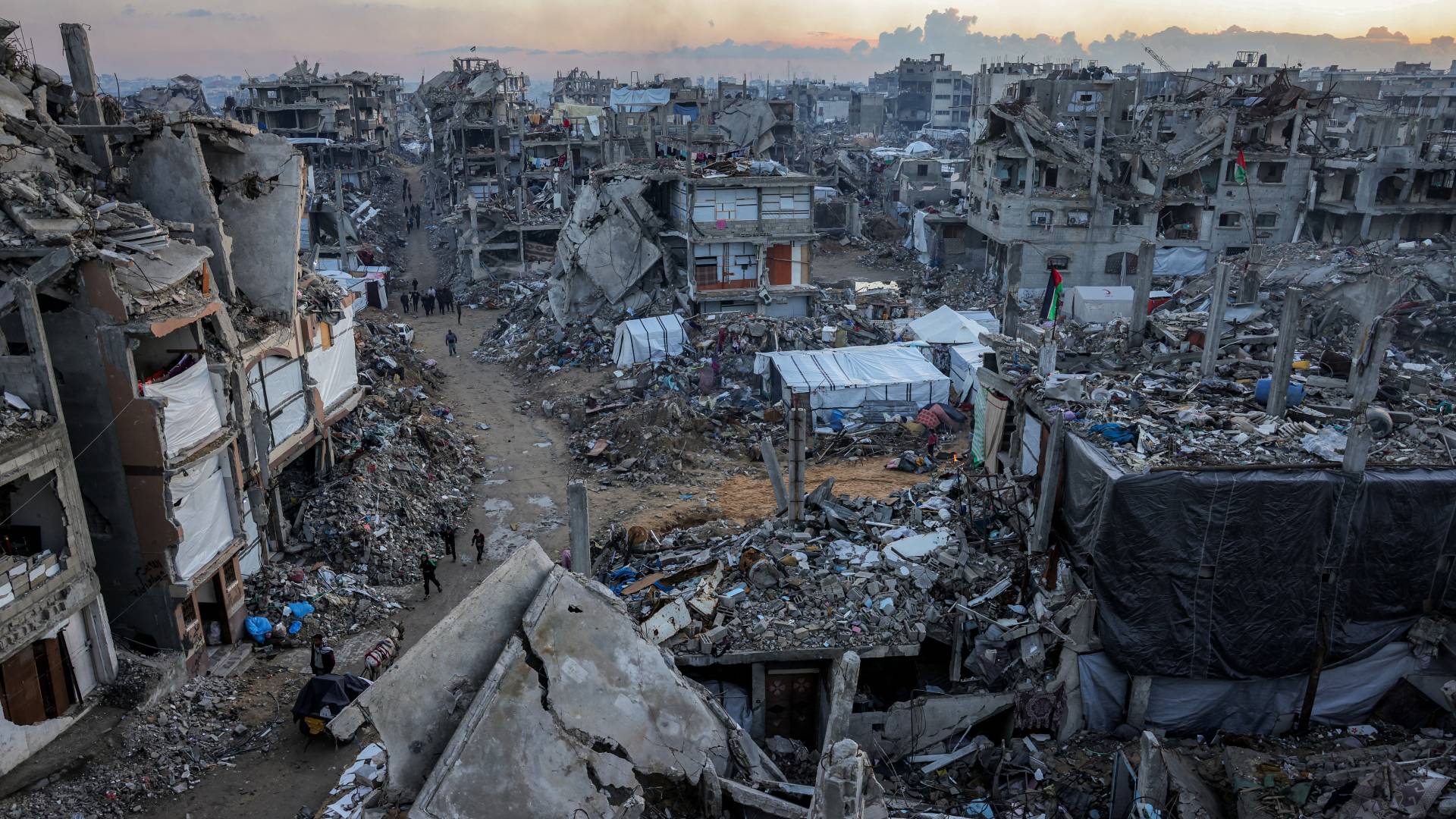 جانب من الدمار الذي خلفه الاحتلال في قطاع غزة
