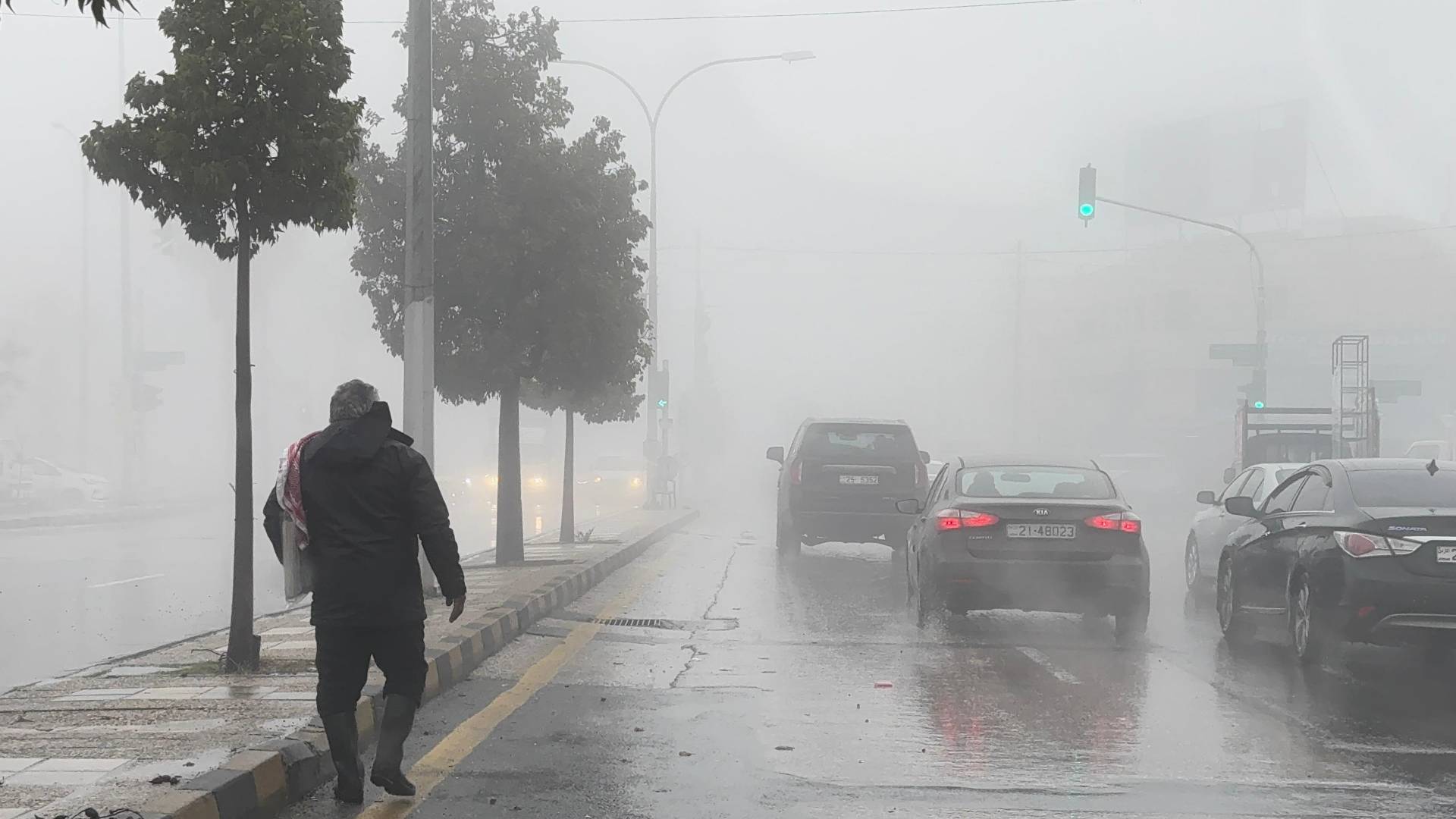 ضباب وأمطار في الأردن - أرشيفية