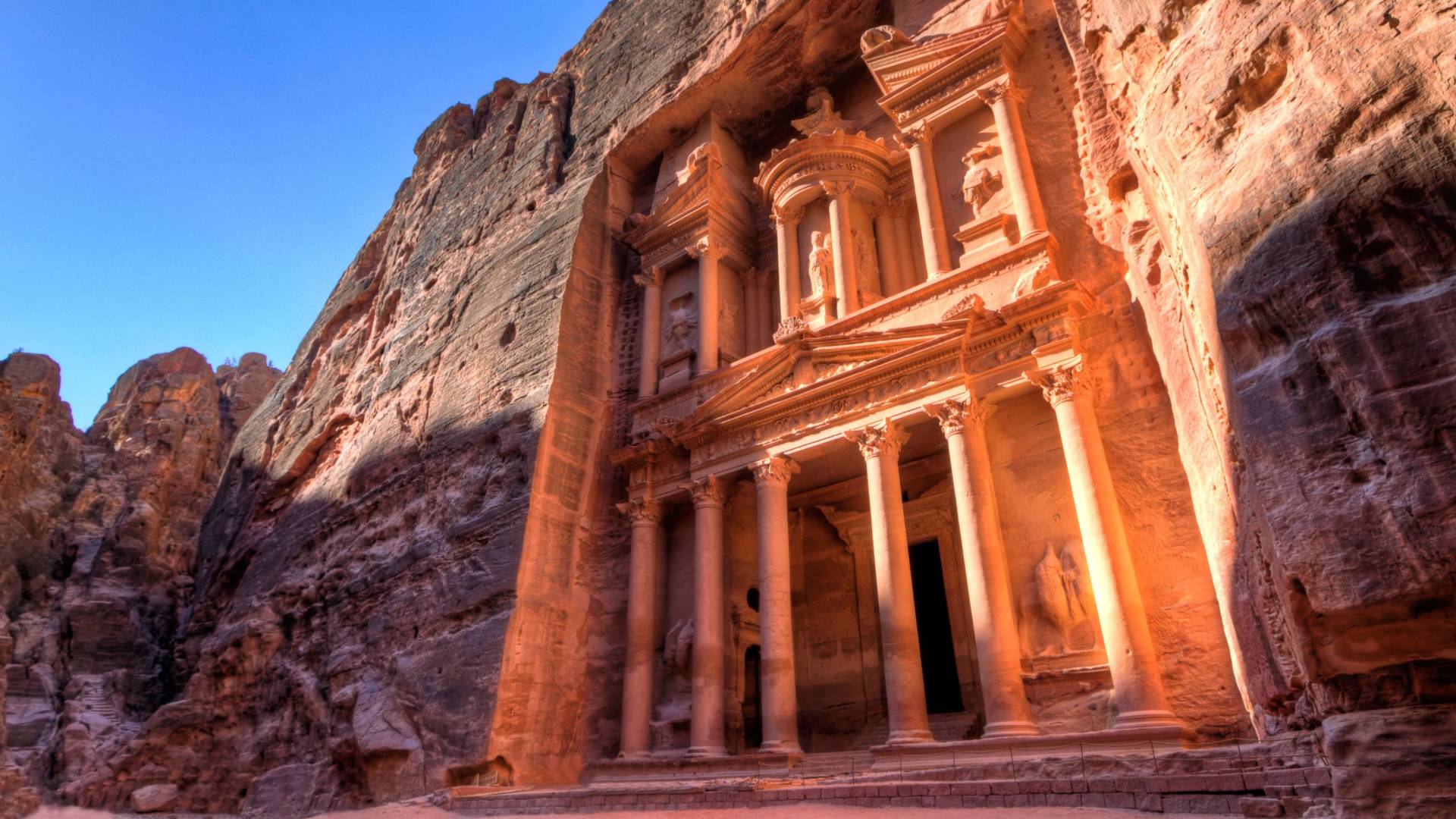 جانب من مدينة البترا الأثرية