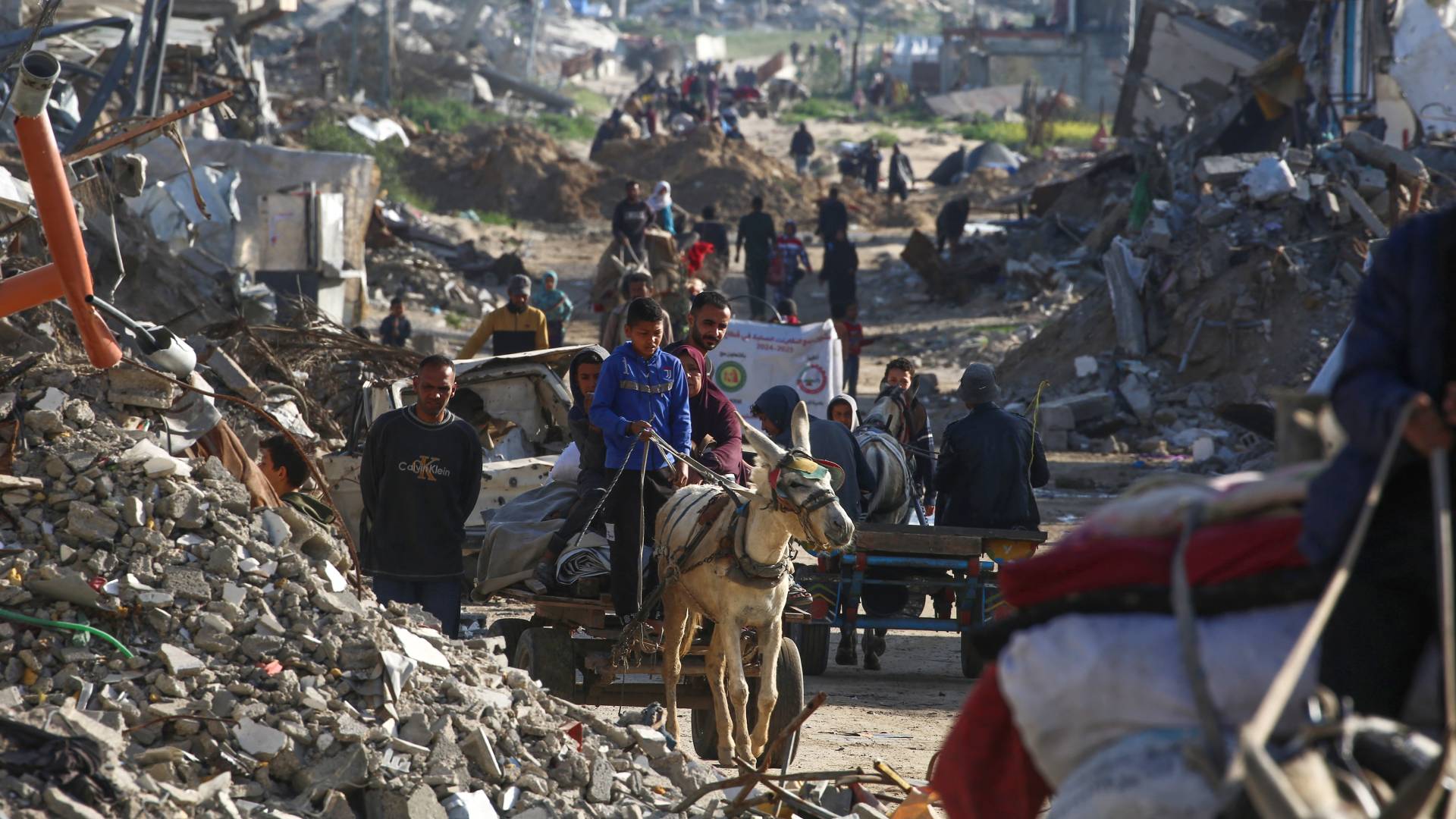 نازحون فلسطينيون في قطاع غزة