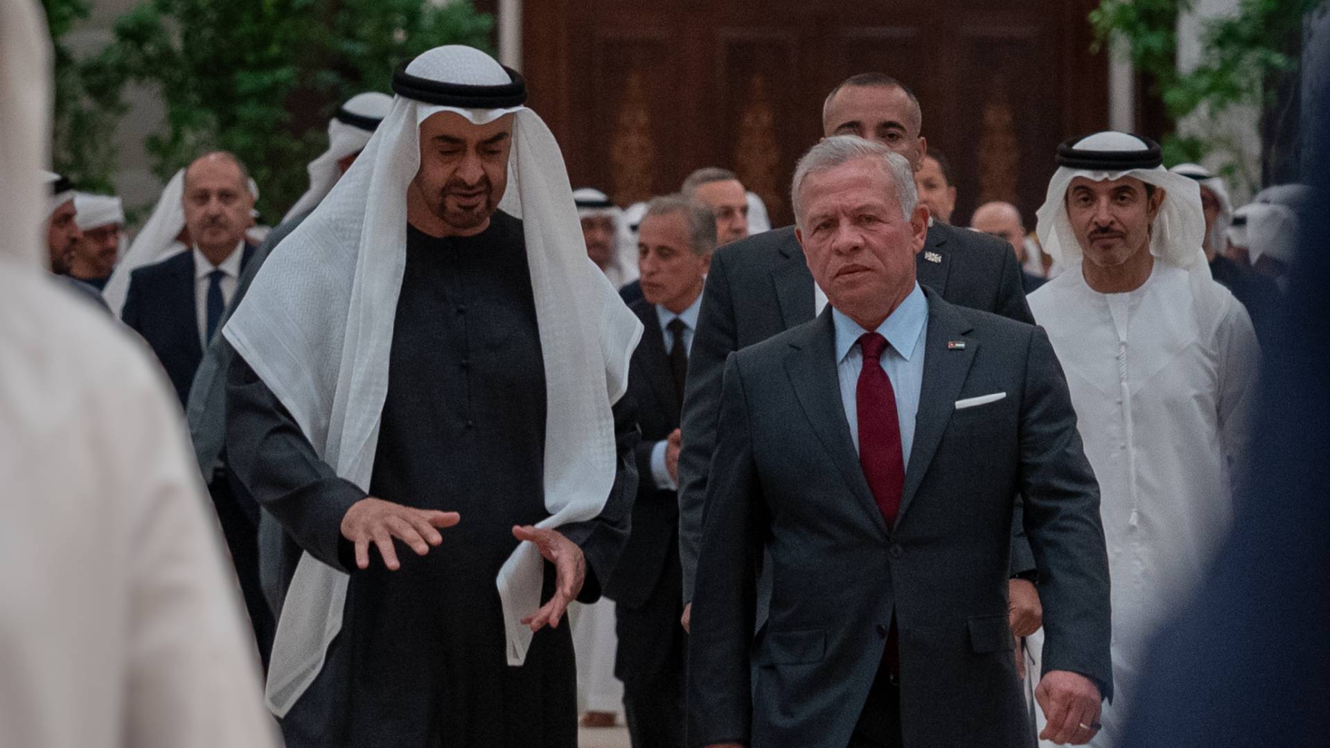 جلالة الملك عبدالله الثاني والرئيس الإماراتي محمد بن زايد آل نهيان