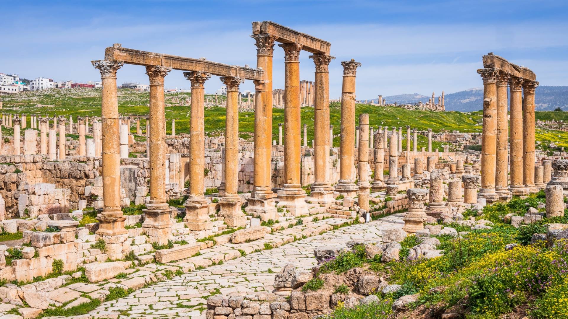 جانب من مدينة جرش الأثرية