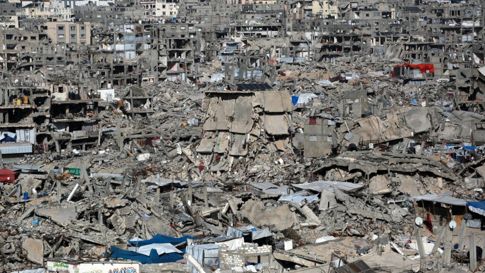 جانب من الدمار الذي خلفه عدوان الاحتلال على غزة