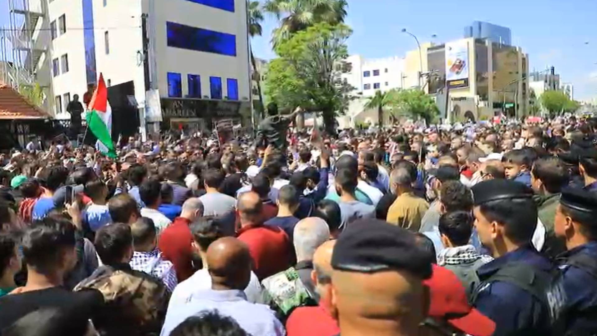 مظاهرات مؤيدة لفلسطين في عمان