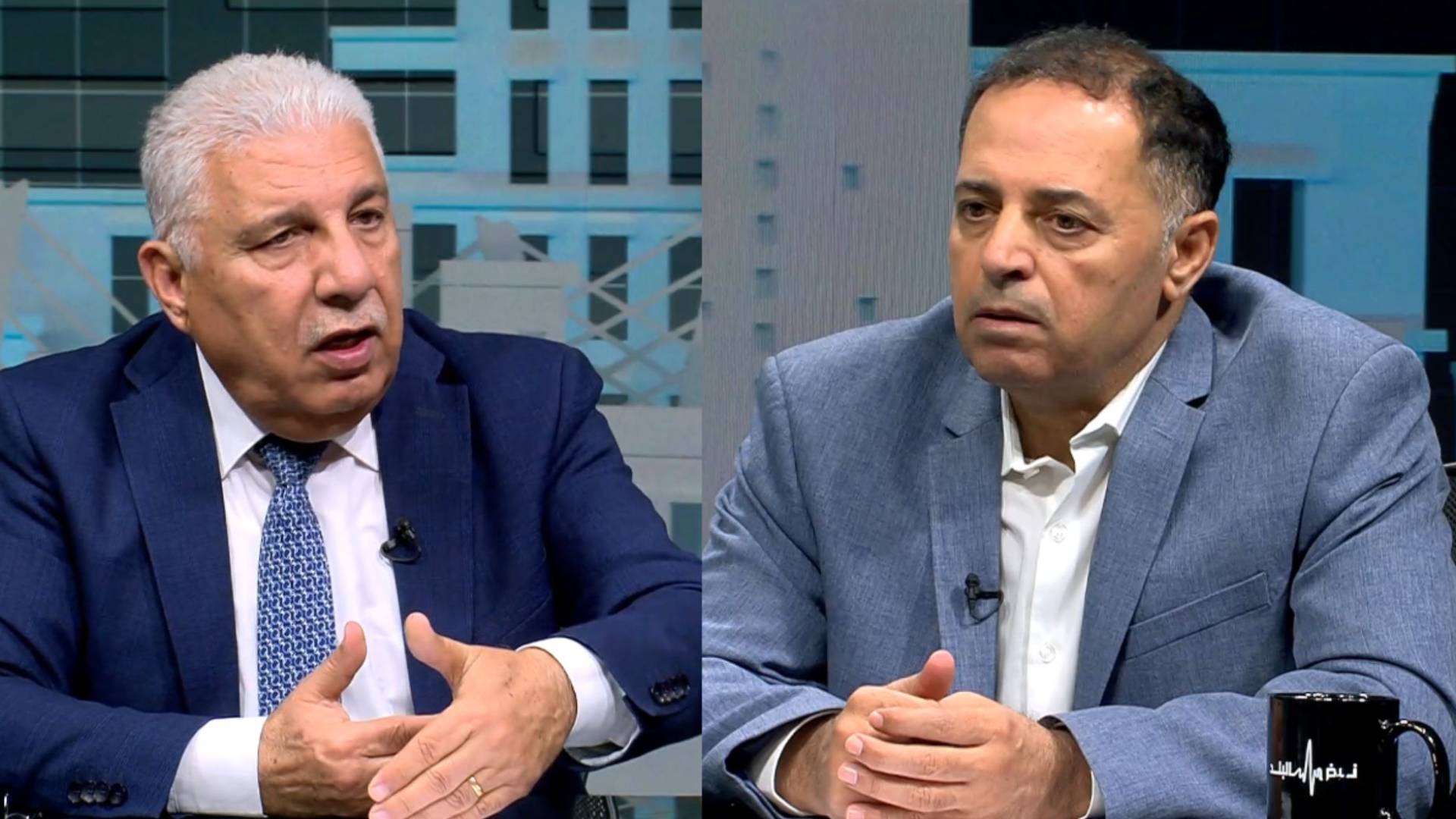 الخبير الاستراتيجي حسن البراري (يمينا)، الكاتب والمحلل السياسي نبيل غيشان (يسارا)