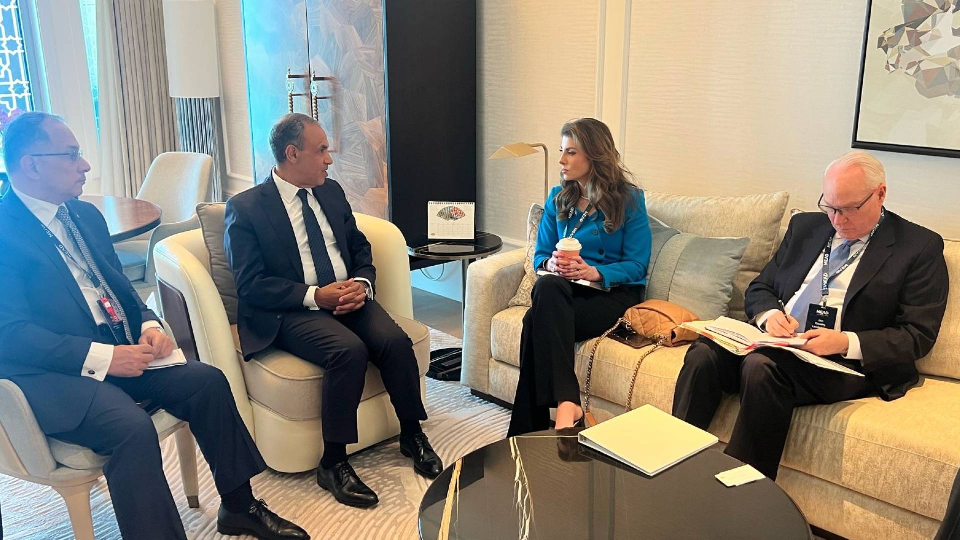 لقاء وزير الخارجية المصري، بدر عبد العاطي، مع نائبة المبعوث الأميركي للشرق الأوسط، مورغان أورتاغس