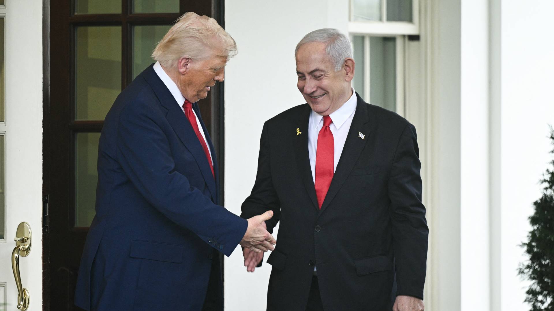 خلال لقاء دونالد ترمب وبنيامين نتنياهو في البيت الأبيض