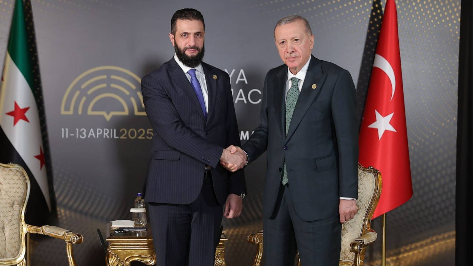 الرئيس التركي رجب طيب أردوغان والرئيس السوري أحمد الشرع