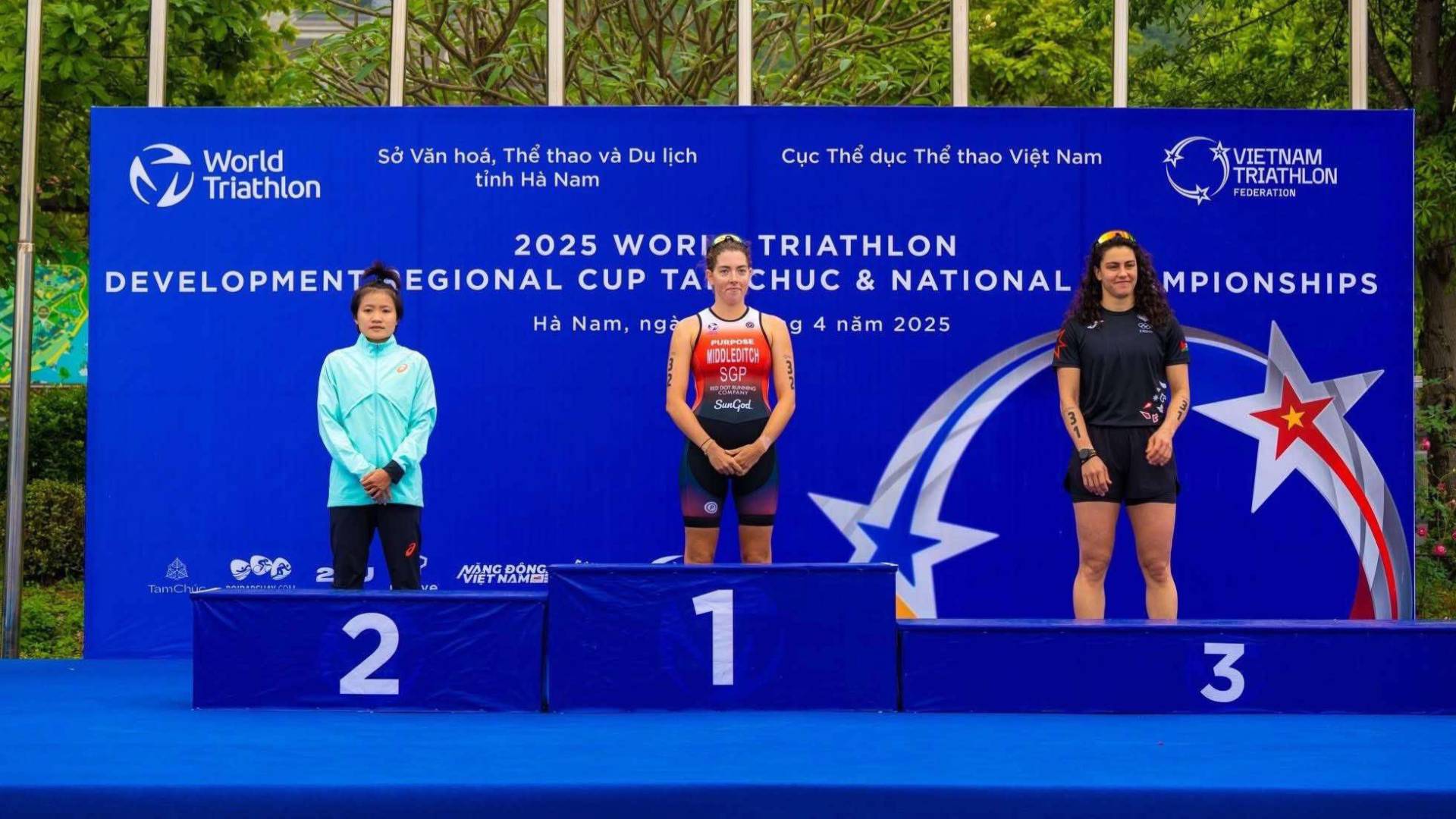 ليديا مصلح تحقق المركز الثالث ببطولة كأس آسيا للتطوير للترايثلون