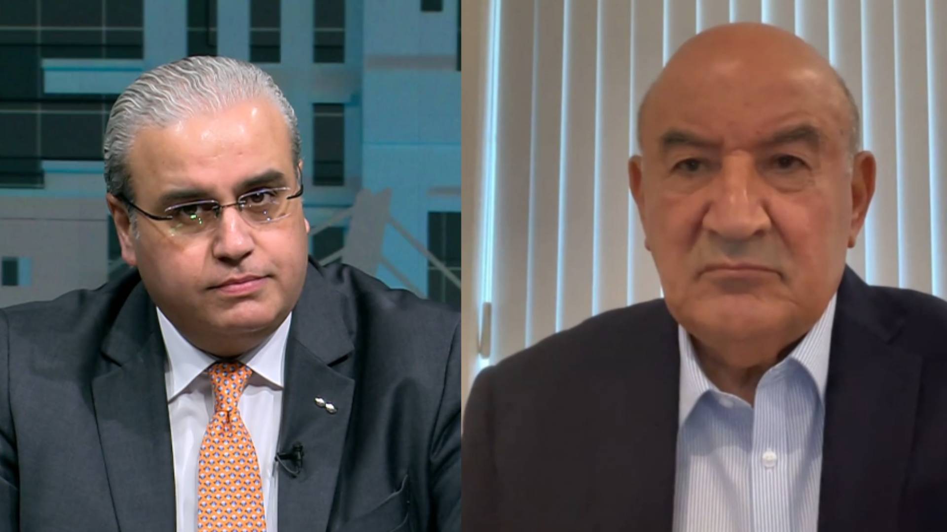 الخبير الاستراتيجي مأمون أبو نوار (يمين) وعضو مجلس الأعيان السابق إبراهيم البدور (يسار)