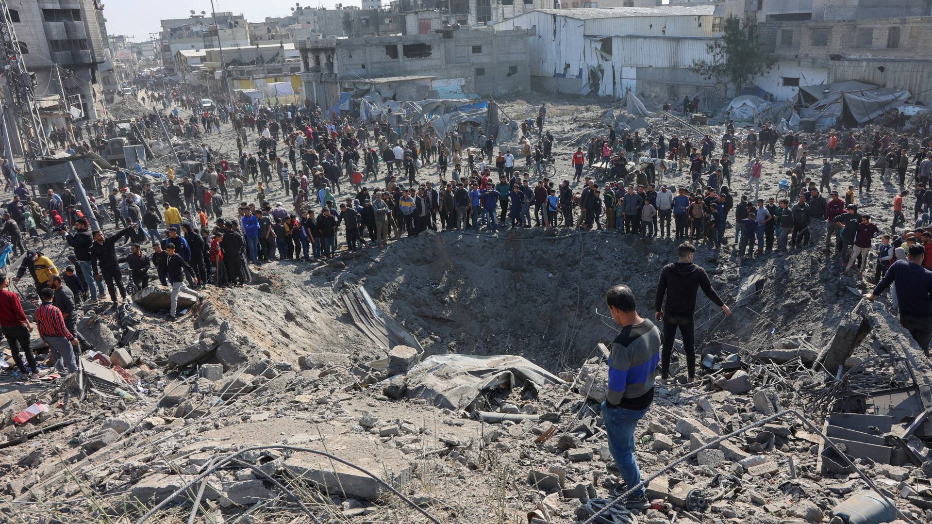 جانب من الدمار الذي خلفه الاحتلال في قطاع غزة