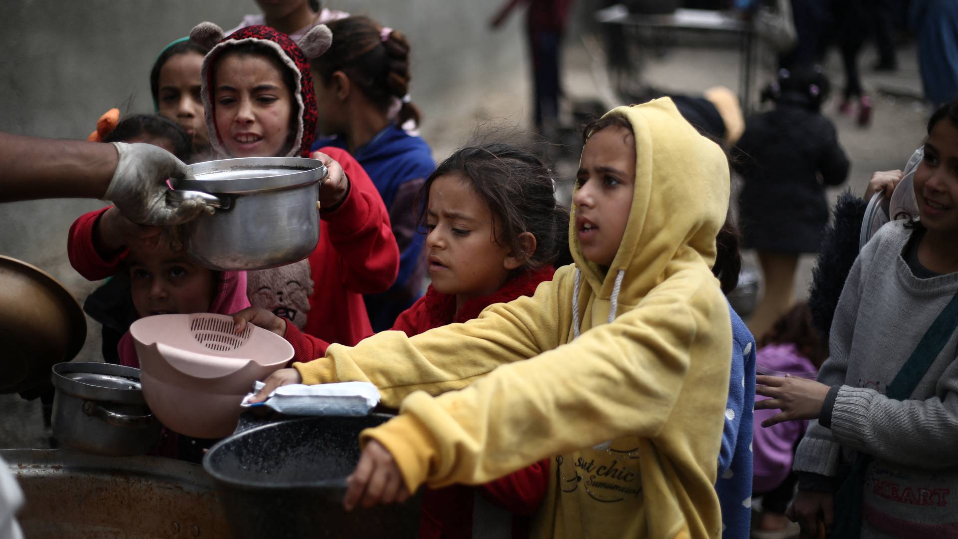 أطفال جوعى في غزة