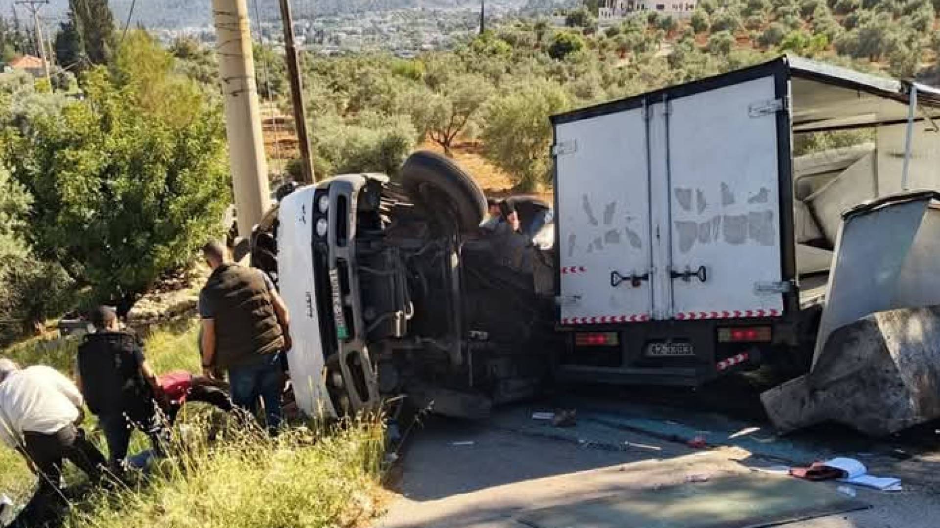 الحادث المروع الذي وقع على طريق جرش عجلون