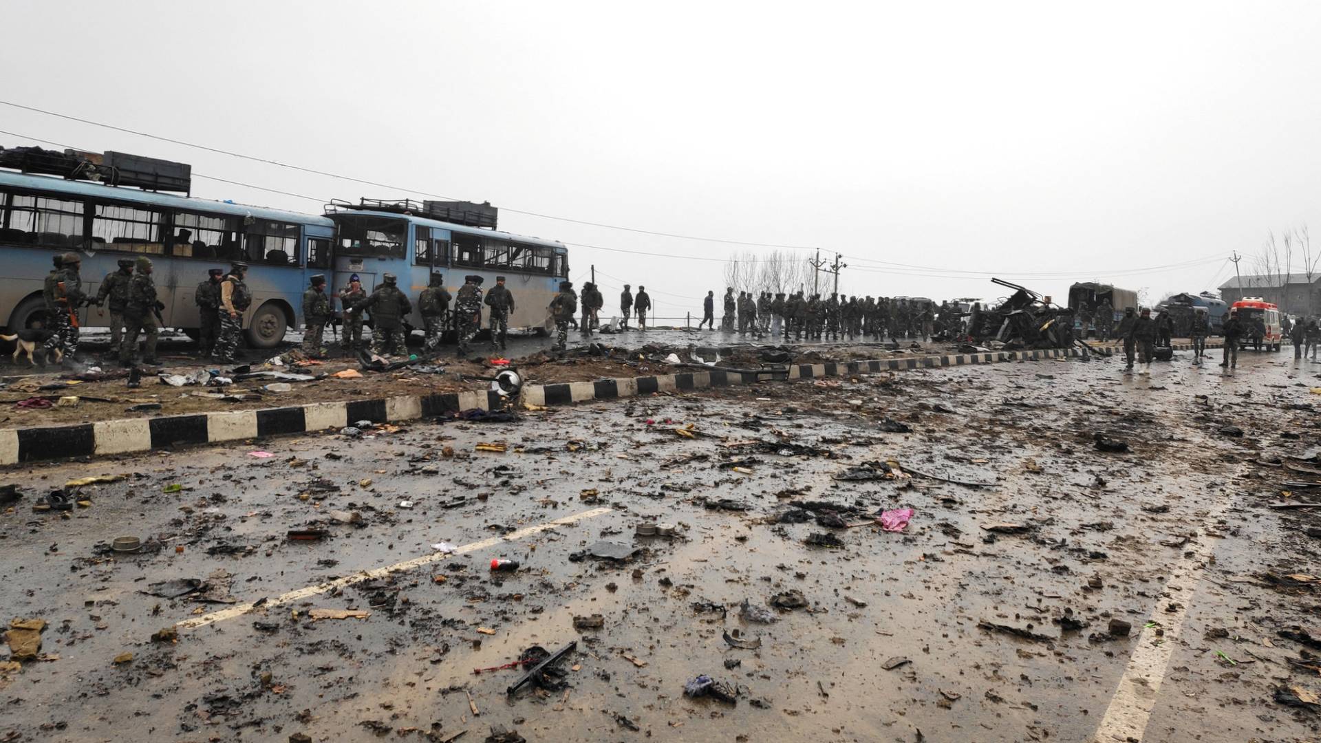 من موقع الهجوم المسلح في كشمير