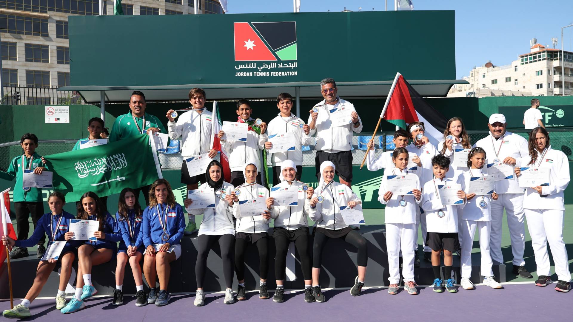 ختام بطولة غرب آسيا لمنتخبات التنس تحت ١٢ عاما