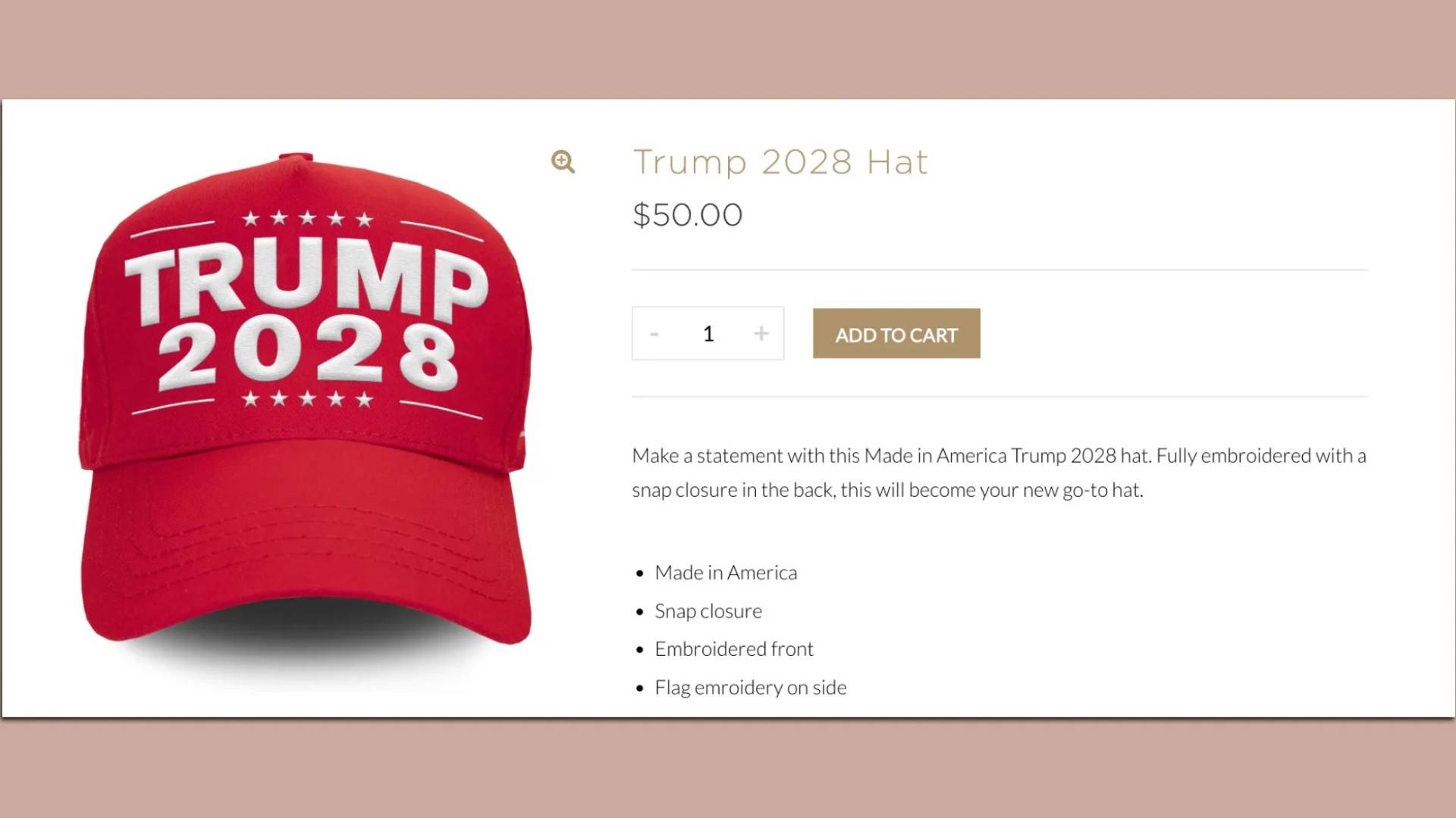 "متجر ترمب" يطرح منتجات للحملة الرئاسية 2028