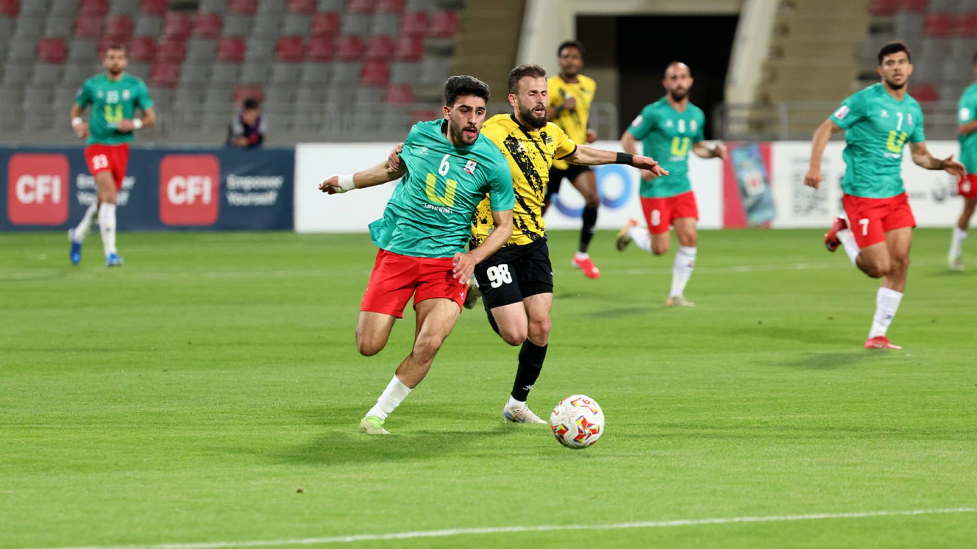 من المباراة الأخيرة بين الوحدات والحسين