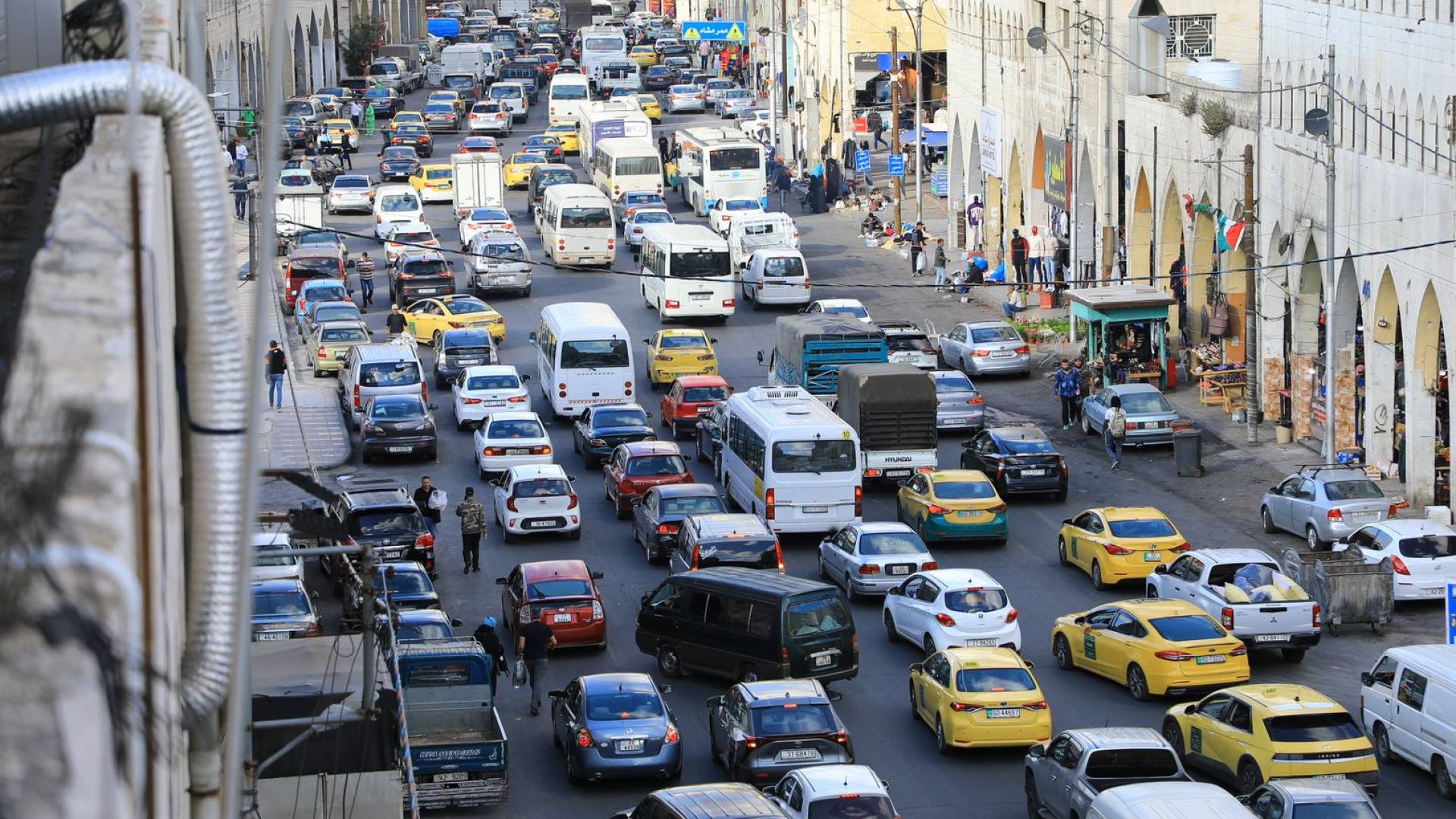 أزمة مرورية في منطقة وسط البلد - أرشيفية